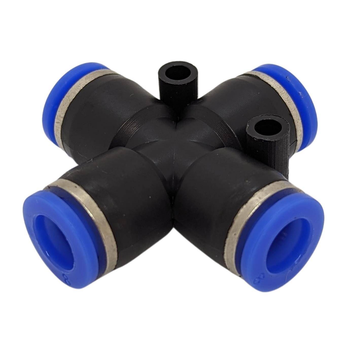 PU Schlauch X-Steckverbinder 8mm X-Stück Push-in pneumatischer Steckverbinder Kreuz-Verbinder Druckluft & Automatisierung