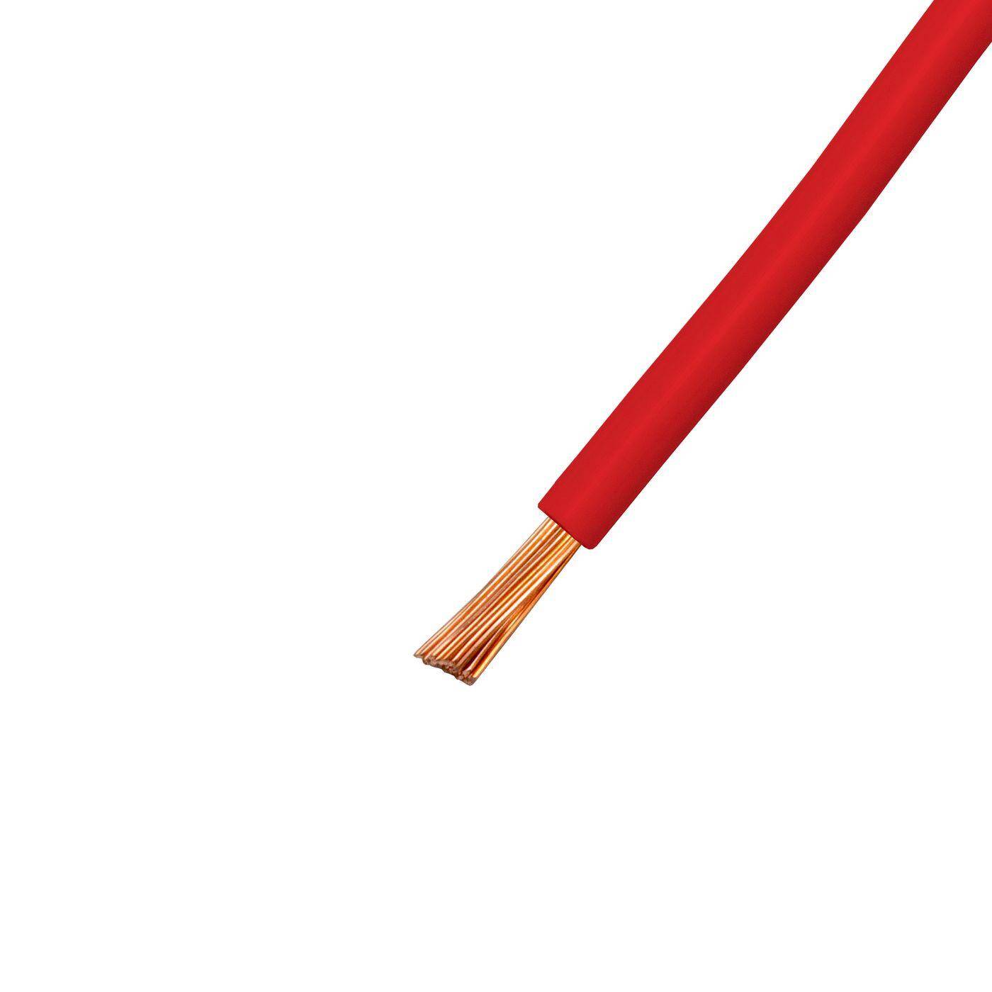 1m FLRY Fahrzeugleitung Rot 2,5mm² rund Kabel Litze KFZ Stromkabel