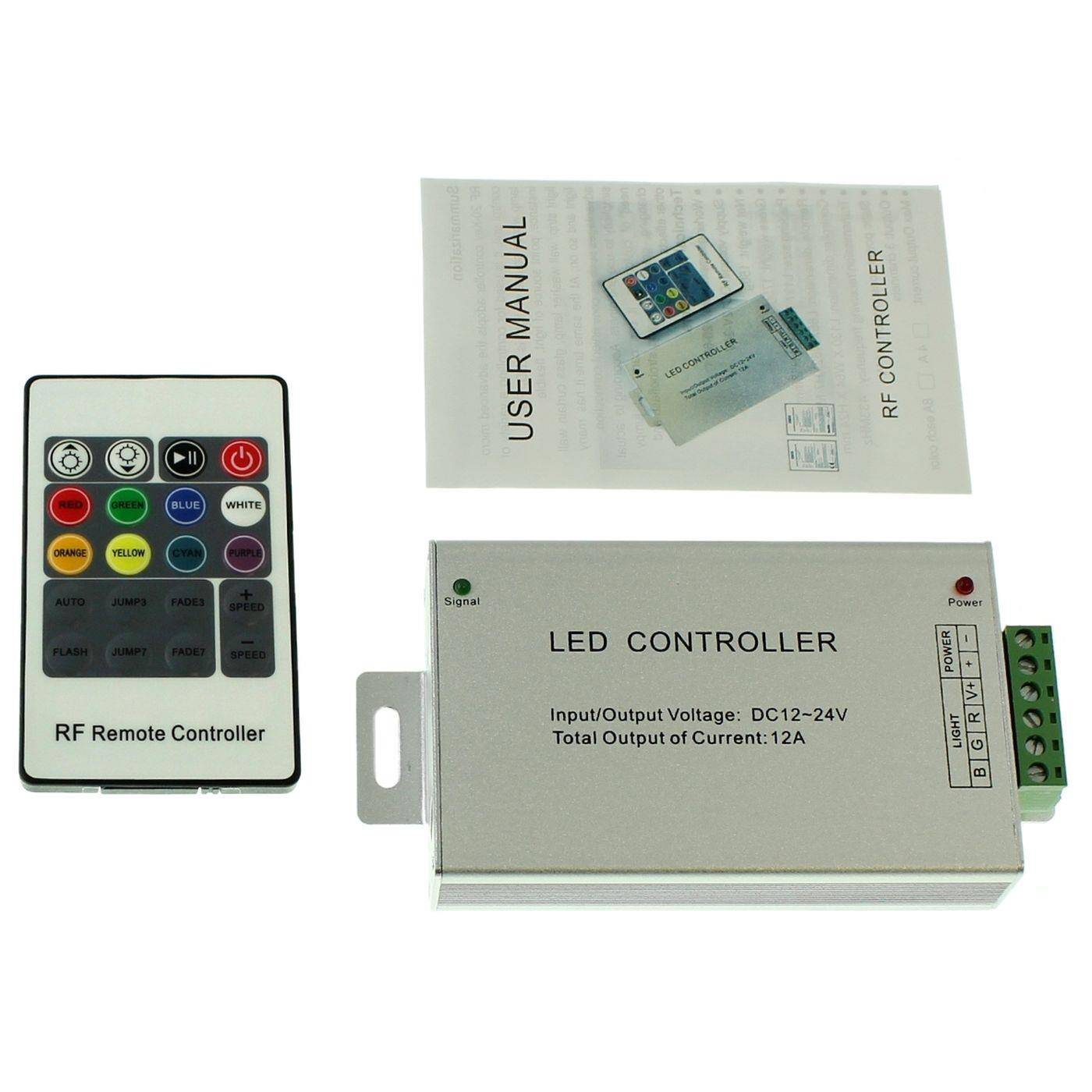 RGB LED RF 20Key Controller 12...24V 144W RGB; 4-Pin