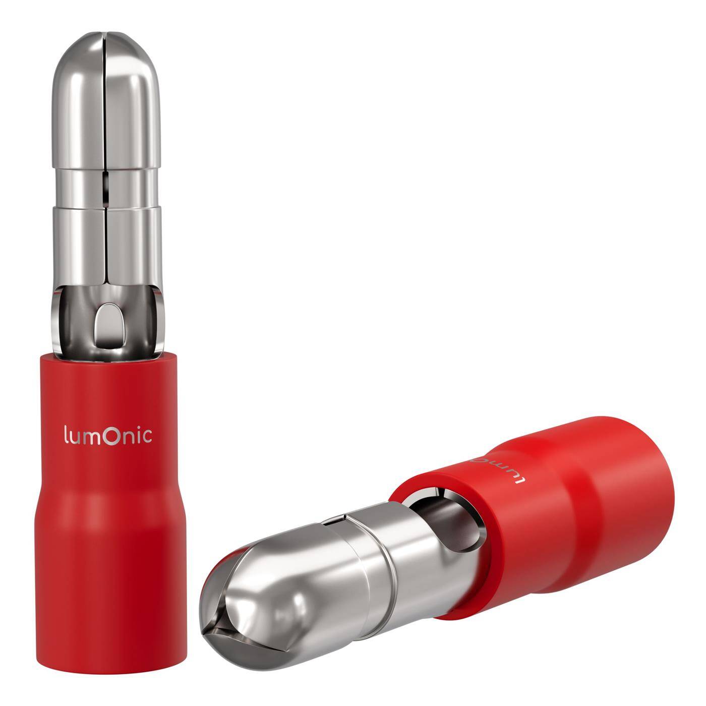 25x Rundstecker teilisoliert 0,5-1,5mm² Stiftdurchmesser 4mm Rot Steckverbinder Messing verzinnt