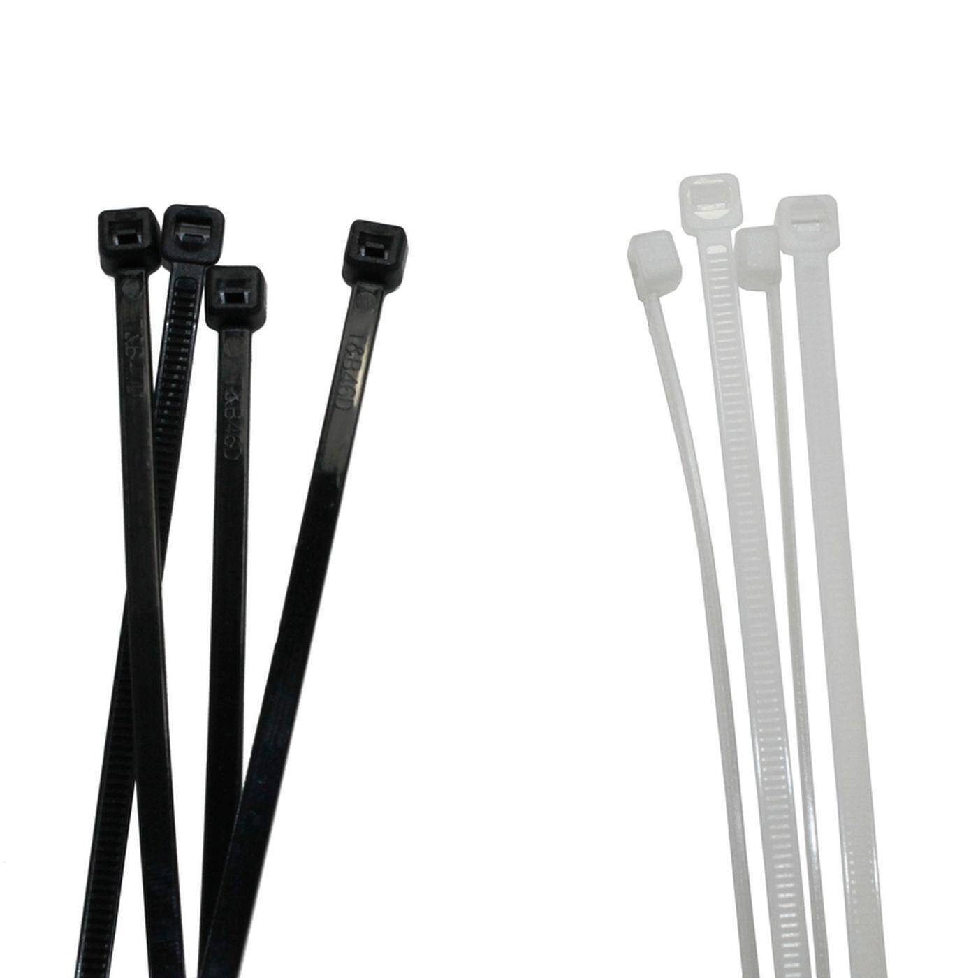 100x Kabelbinder 300 x 3,6mm Weiß Natur 18,2kg PA6.6 Polyamid Industriequalität