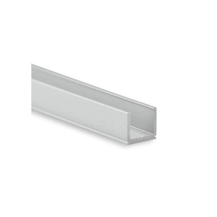 2m LED Profil PO18 Silber 7,8x7mm Aluminium Aufbauprofil für 6mm LED Streifen