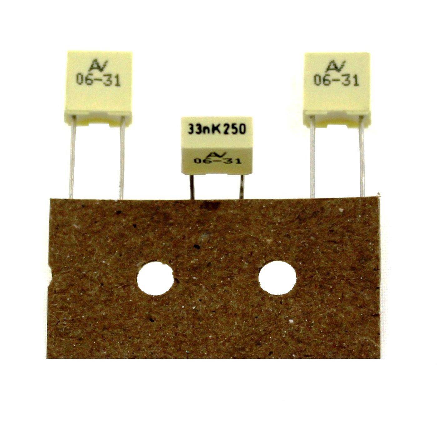 Arcotronics MKT Folien Kondensator | 0,033µF 250V DC I 2-Pin Anschluss I 2-Pin I 0,033uF, 33nF I Kondensator für Frequenzweichen von Lautsprechern oder zur Entstörung von elektrischen Geräten