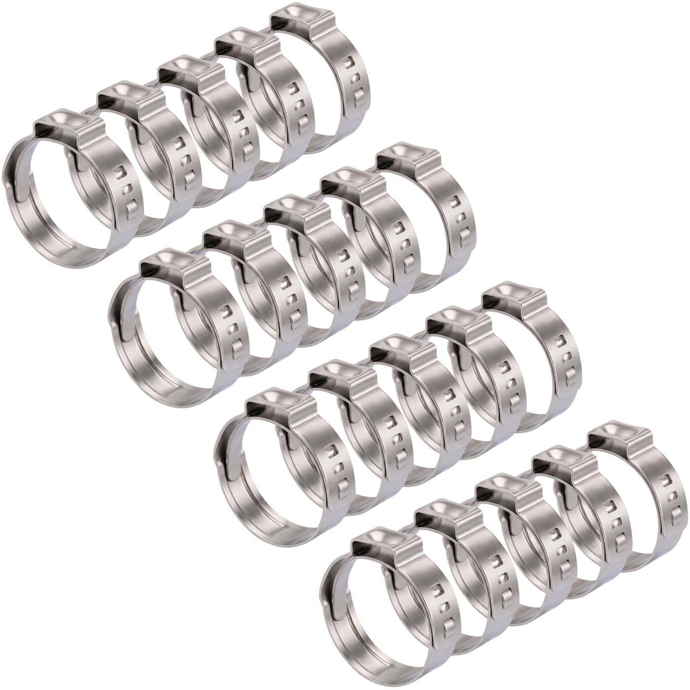 Lumonic I 20x 1-Ohr-Schelle 9,6-11,3mm I V2A Edelstahl I Einohrschelle I Schlauchschelle I für Druckluft, Rohrsysteme, Garten, KFZ