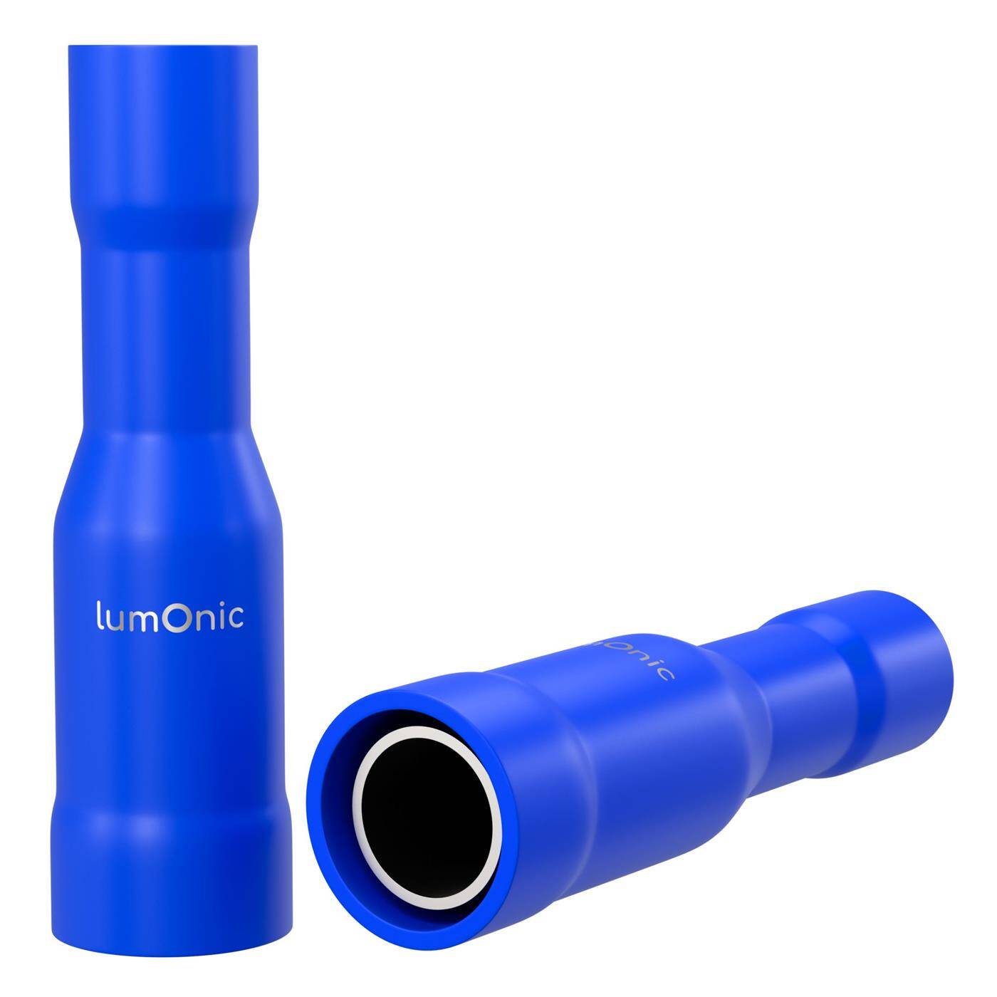 25x Rundsteckhülse teilisoliert 1,5-2,5mm² Stiftdurchmesser 4mm Blau für Rundstecker Messing verzinnt