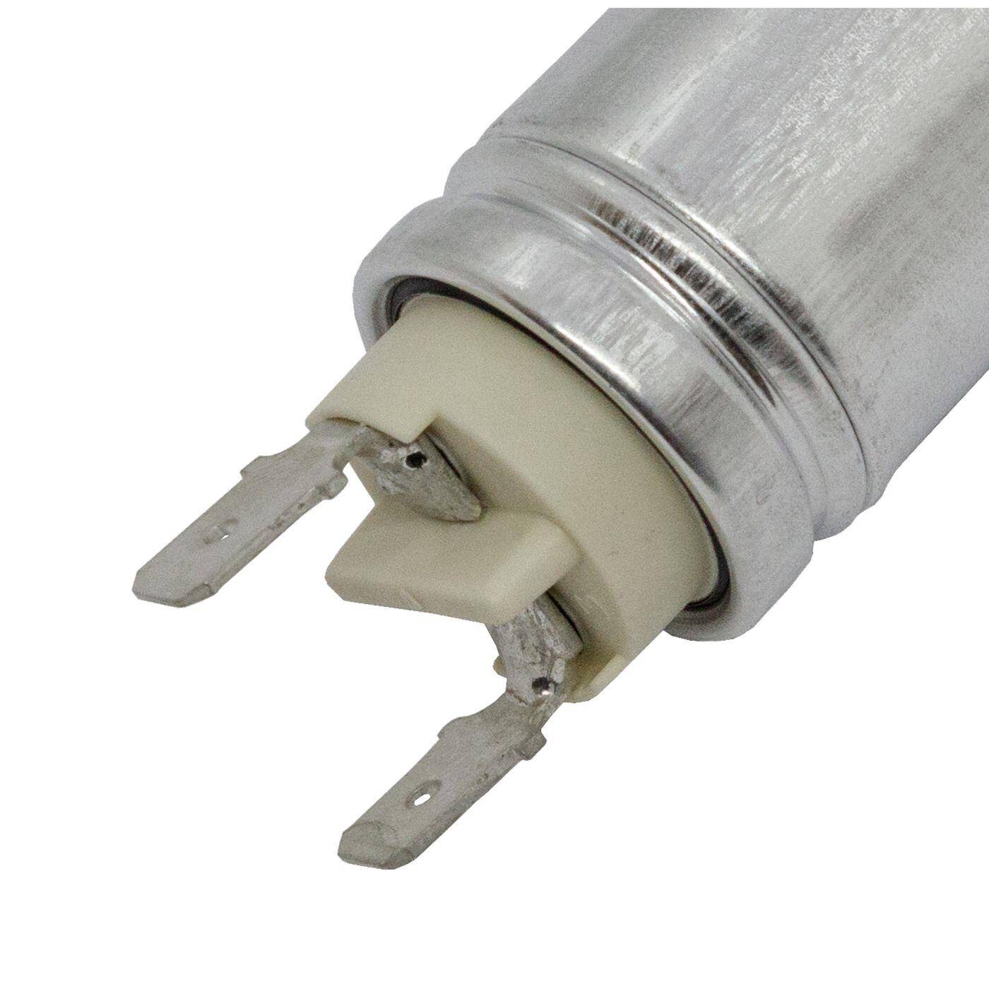 Lumonic Anlaufkondensator Hydra MKP-500 1-A inkl. Stecker 6,3x0,8mm | Motorkondensator 1µF 450V 25x48mm I Kondensator mit hochwertigem Metallgehäuse