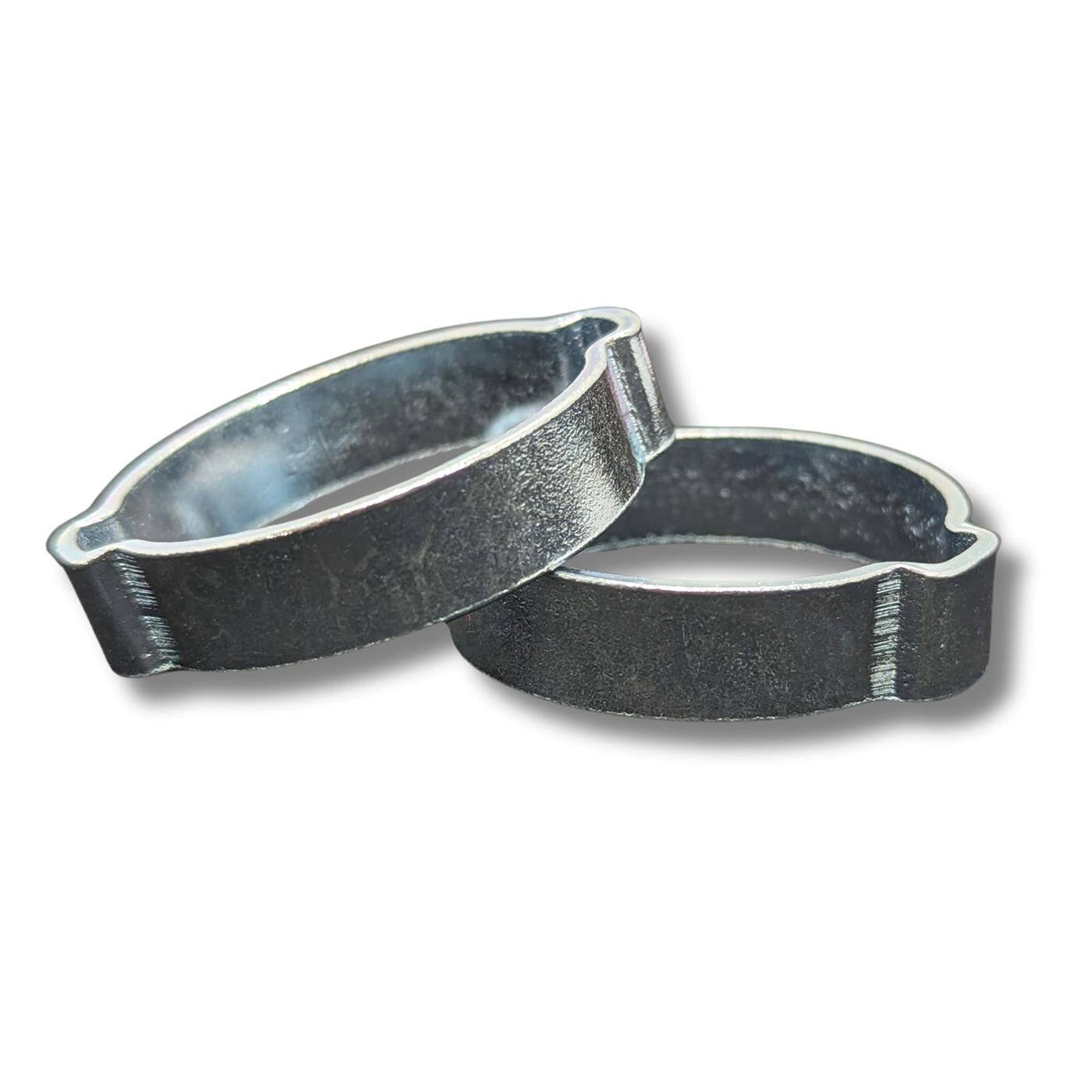 10x 2-Ohr-Schelle 31-34mm Stahl Verzinkt Zweiohrschelle Schlauchschelle für Druckluft, Rohrsysteme, Garten, KFZ