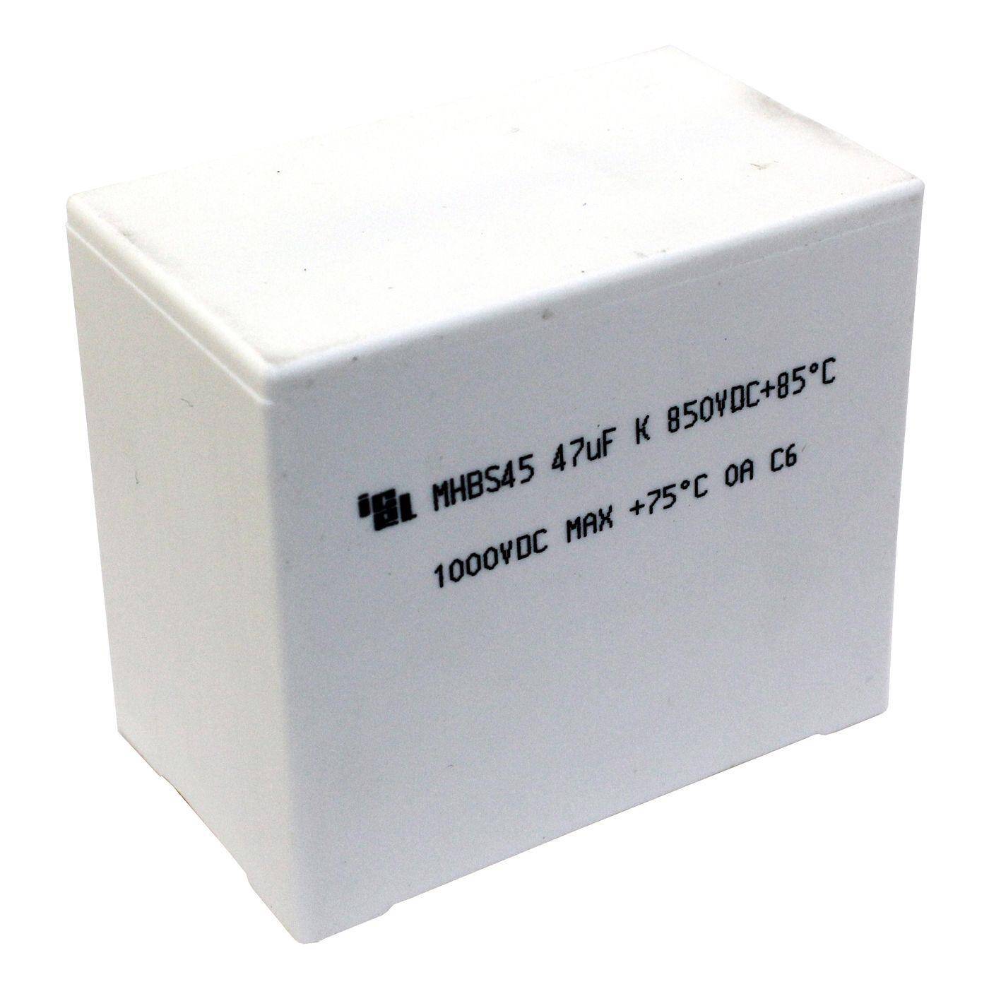 Icel MKP Folien Kondensator | 47µF 850V DC I 2-Pin Anschluss I 2-Pin I 47uF, 47000nF I Kondensator für Frequenzweichen von Lautsprechern oder zur Entstörung von elektrischen Geräten