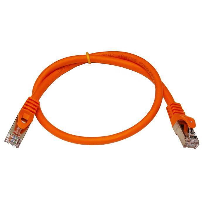 0,5m RJ-45 Netzwerkkabel Patchkabel CAT7 Orange S/FTP Ethernet DSL LAN CAT.7