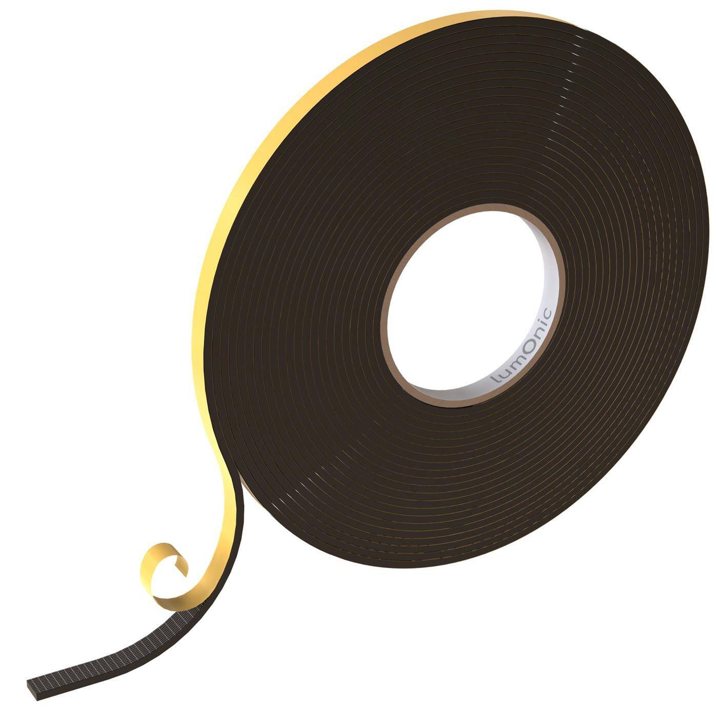 Lumonic 10 m Dichtungsband selbstklebend, Moosgummi, 10 mm x 3 mm - EVA-Schaum, Türdichtung, Fensterdichtung, Zugluft abdichten, Klappern dämpfen, Entkopplungsband, Schaumstoffband