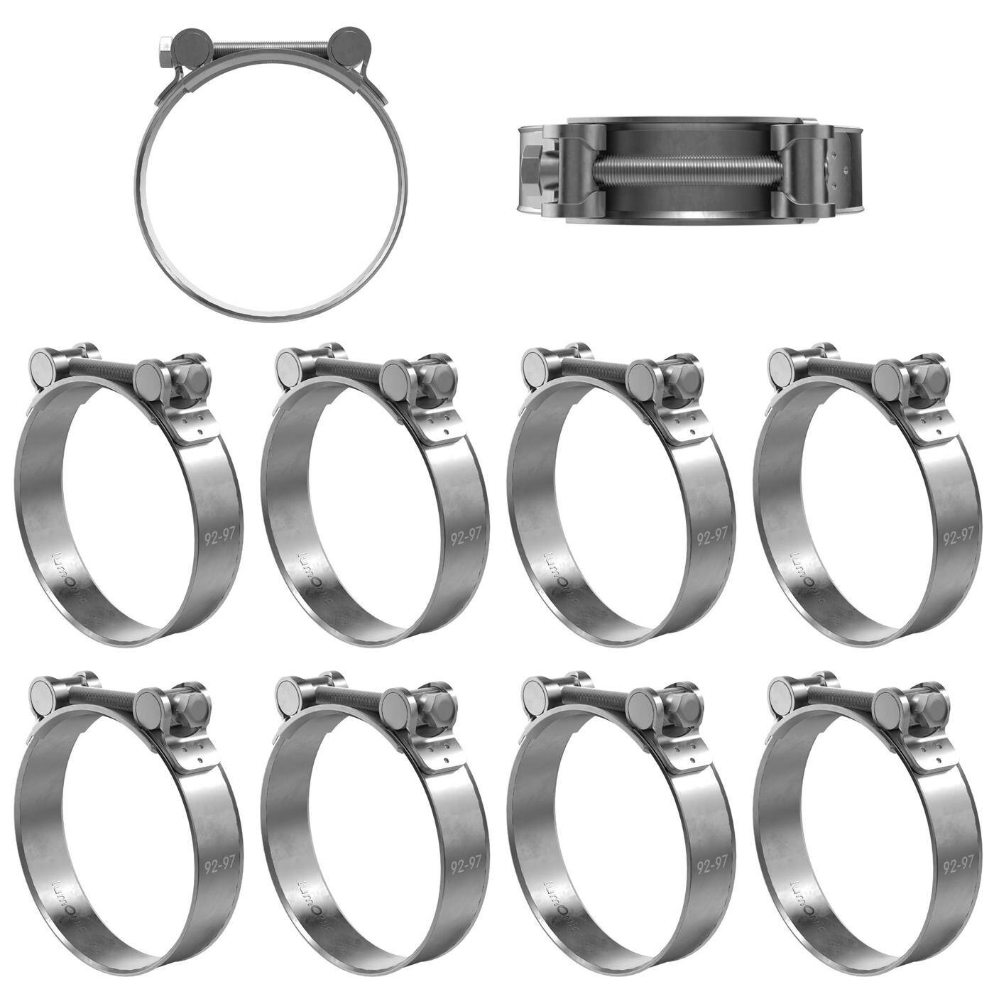 10x Lumonic Gelenkbolzenschelle Edelstahl 92-97mm V2A Auspuffschelle für Bau PKW LKW