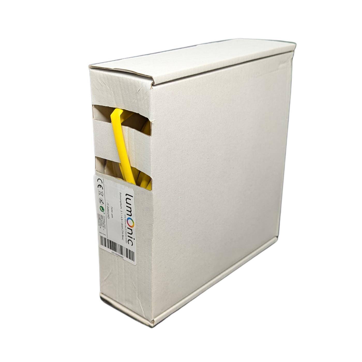 7m Schrumpfschlauch Box 3:1 4,8 -> 1,6mm Gelb Flexibel 7m Schrumpfschlauch Box 3:1 4,8 -> 1,6mm Gelb Flexibel