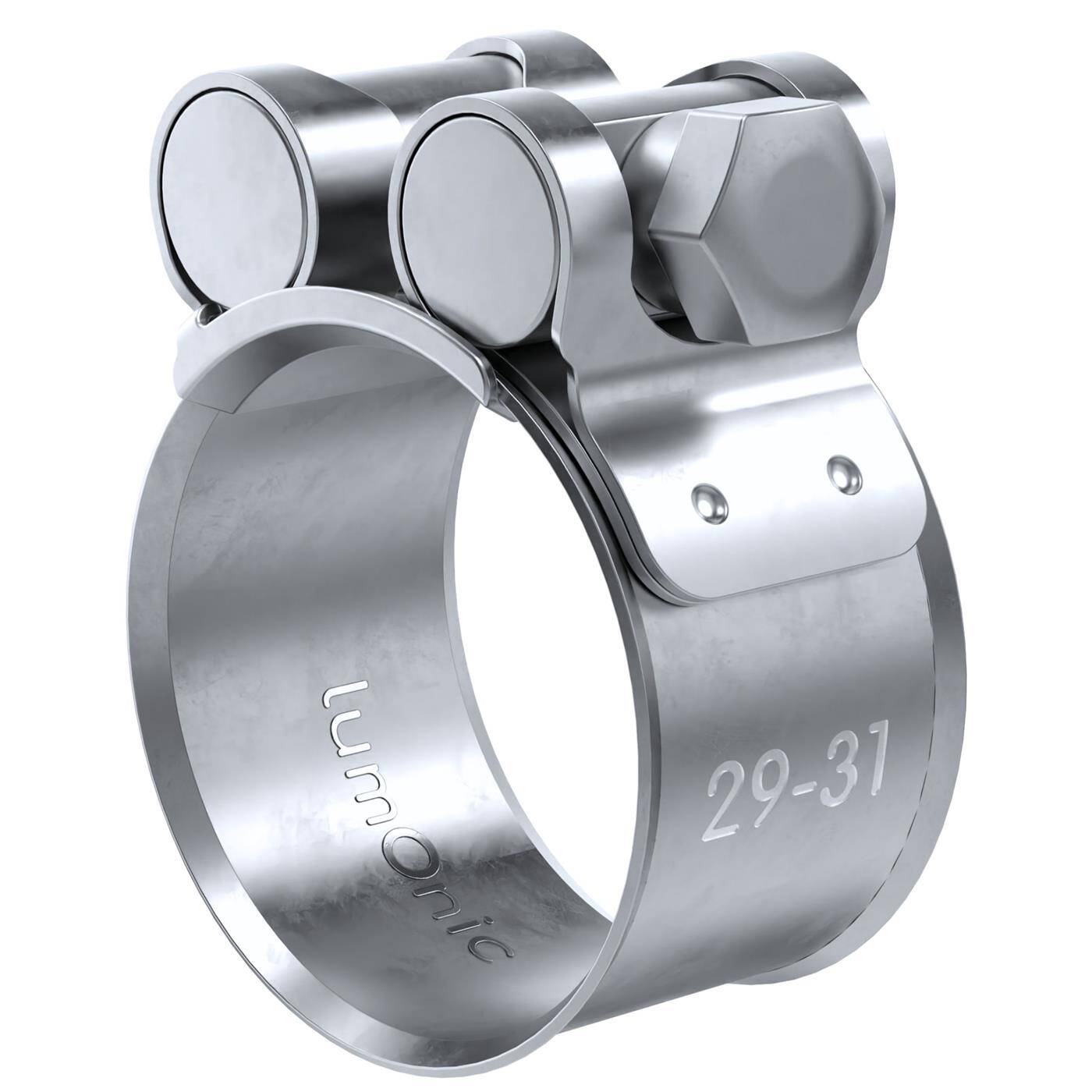 1x Lumonic Gelenkbolzenschelle 29-31mm  Auspuffschelle für Bau PKW LKW