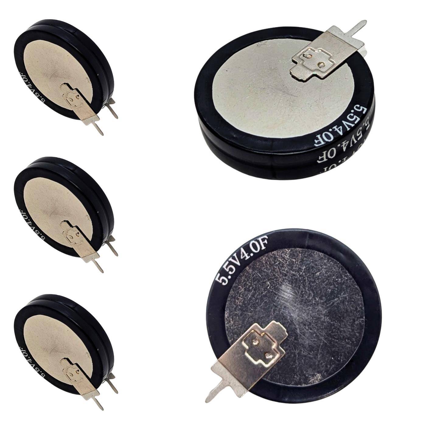 5x Supercap 4,0F 5,5V V-Type, EDLC for direct use, high capacity, 5.5V monoblock - no balancing necessary, flicker protection, backup, Arduino, PLC, heating