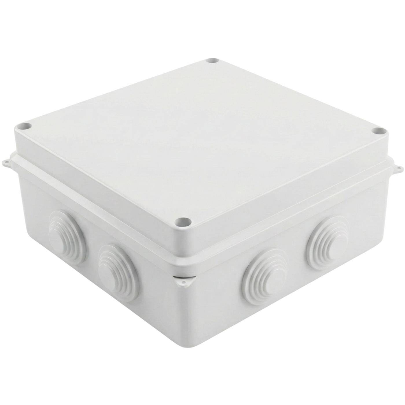 Lumonic Verteilerdose weiß 150x150x70mm mit 8 Öffnungen I Abzweigdose Aufputz - IP65 I Verbindungsdose, Klemmdose, Abzweigkasten für Innen & Außen