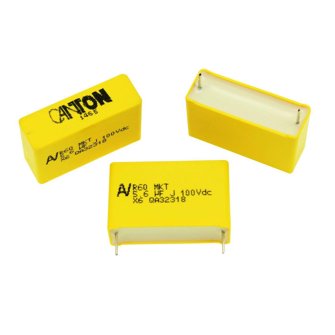 Arcotronics MKT Folien Kondensator | 5,6µF 100V DC I 2-Pin Anschluss I 2-Pin I 5,6uF, 5600nF I Kondensator für Frequenzweichen von Lautsprechern oder zur Entstörung von elektrischen Geräten