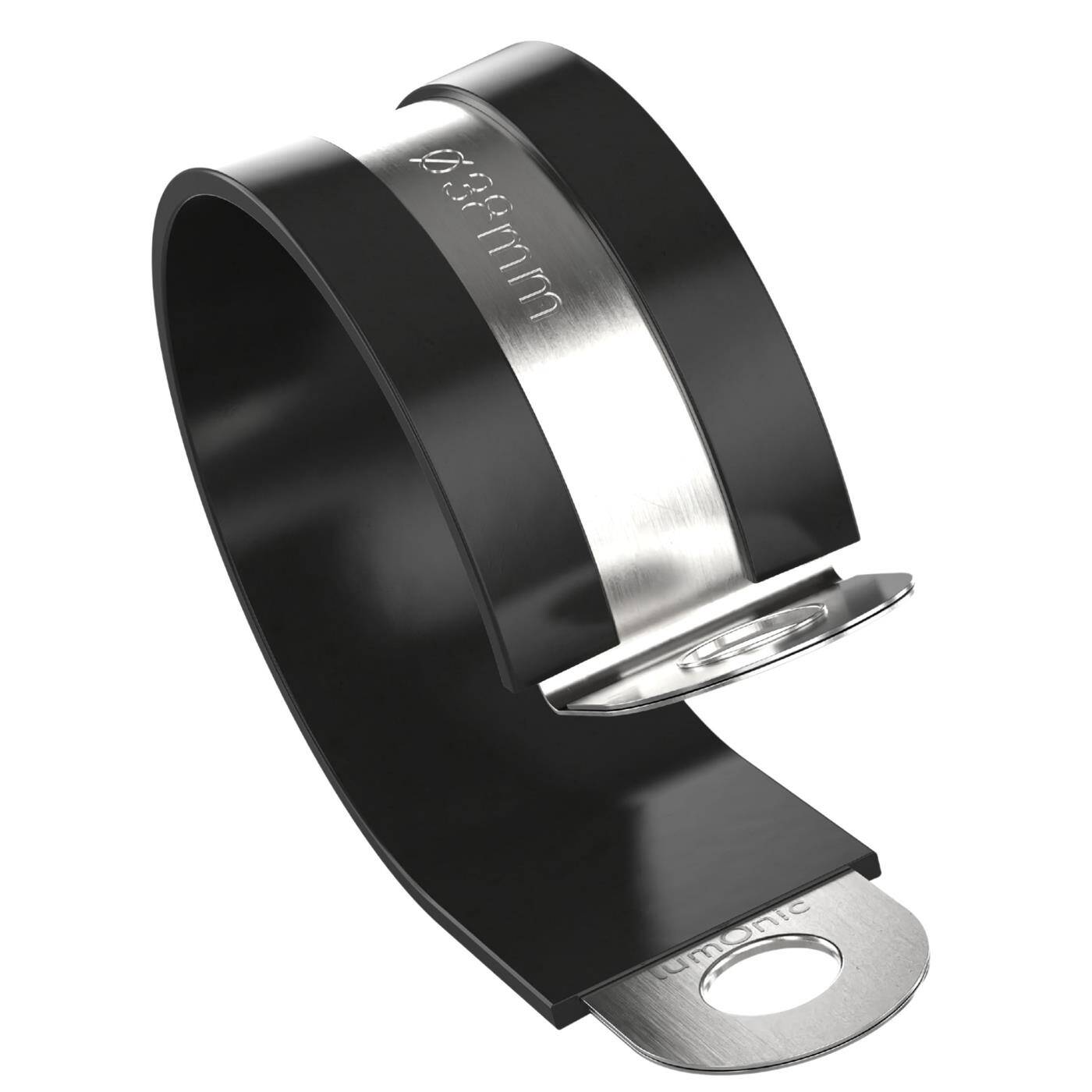 10x P-Clip Leitungsschelle Edelstahl V2A mit Gummi 38mm Rohrschelle Befestigungsschelle