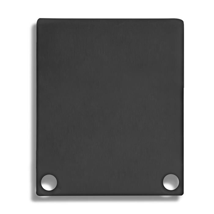 2x Endkappe E44 Aluminium für Profile PN4 PN5 mit Abdeckung C11 Schwarz