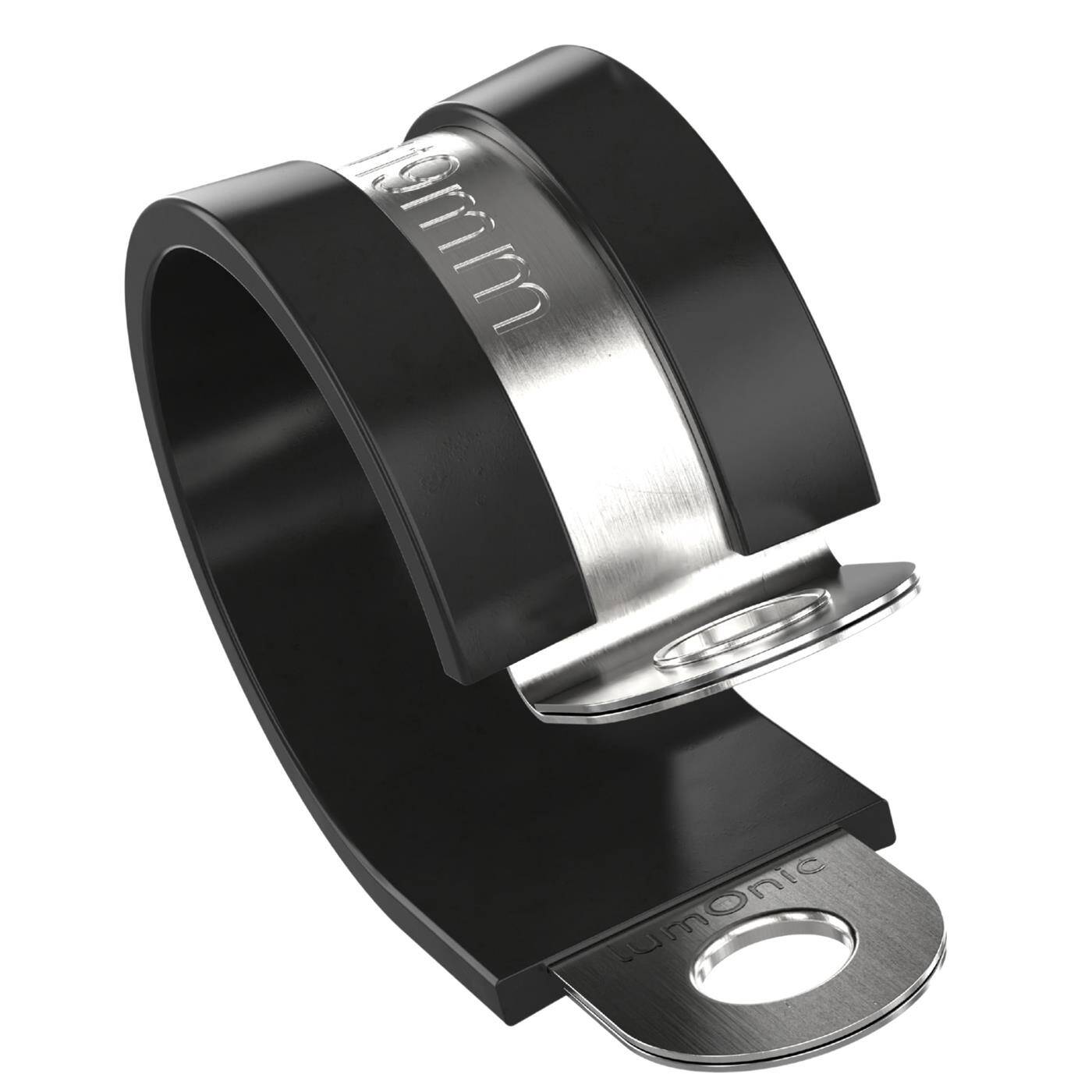 Lumonic 5x 19mm Rohrschellen mit Gummieinlage I Kabelschellen zum Schrauben I Schlauchschelle 19mm, Rohrschellen, Befestigungsschelle 19mm, Rohrhalterung