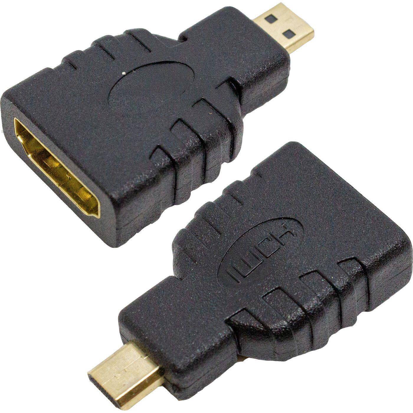 Lumonic Micro-HDMI Adapter Full HD I HDMI Buchse - Micro HDMI Stecker Adapter mit vergoldeten Kontakt I HDMI auf Micro HDMI geeignet für Handys, Kameras & Tablets