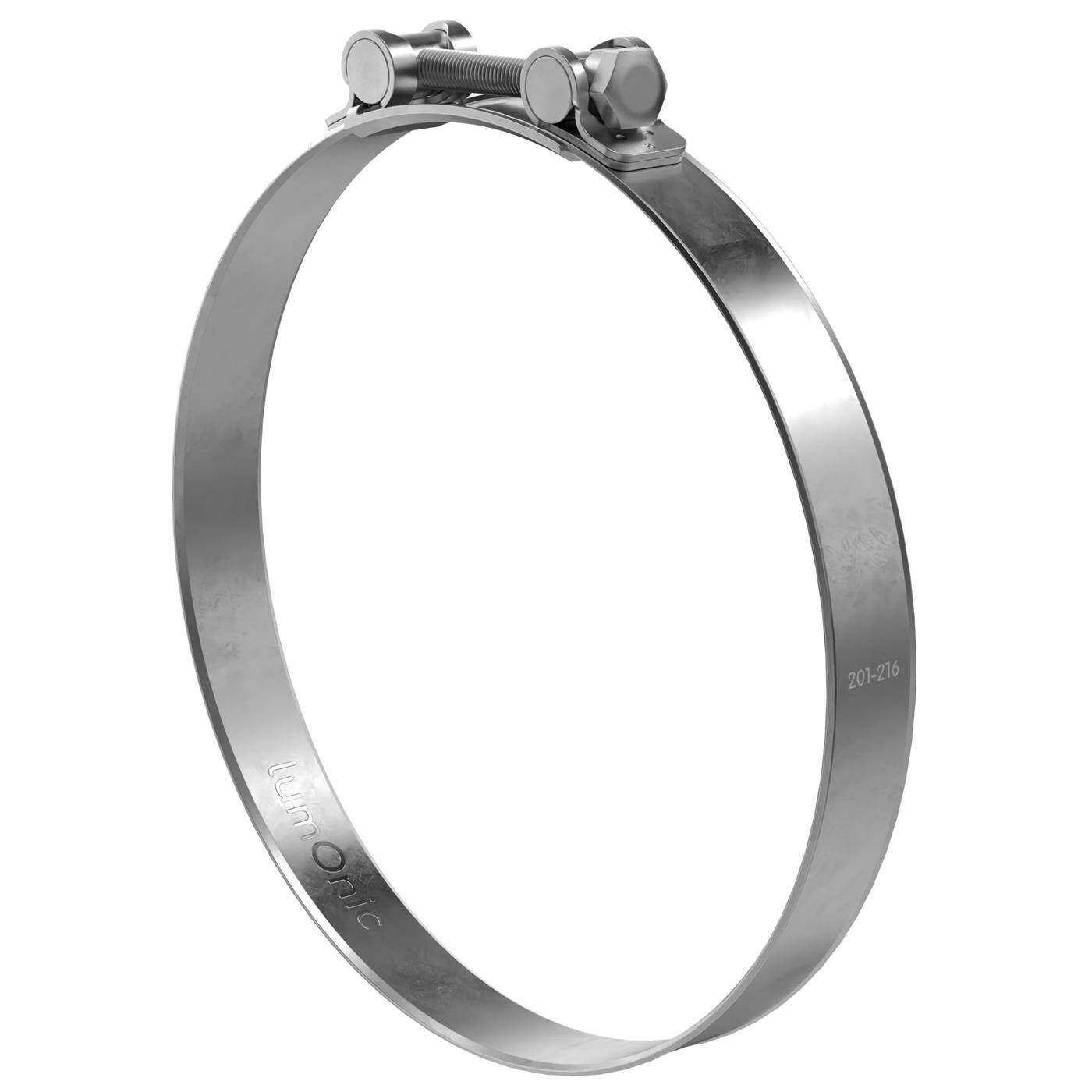 1x Lumonic Gelenkbolzenschelle Edelstahl 201-213mm V2A Auspuffschelle für Bau PKW LKW