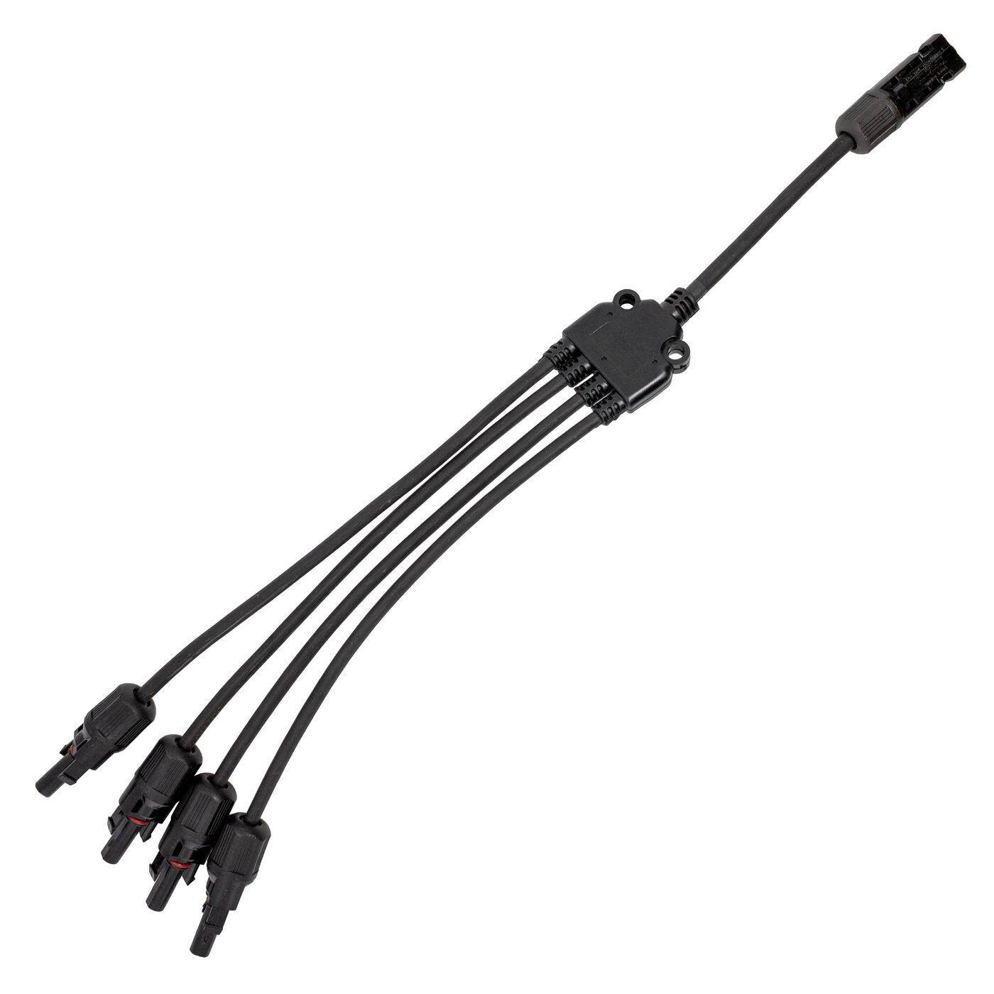 1 Paar Solar Y-Verteiler 4-fach mit 30cm Kabel Photovoltaik 1000V DC 30A IP67 -40...+125°C Stecker Buchse 1 Paar Solar Y-Verteiler 4-fach mit 30cm Kabel Photovoltaik 1000V DC 30A IP67 -40...+125°C Stecker Buchse