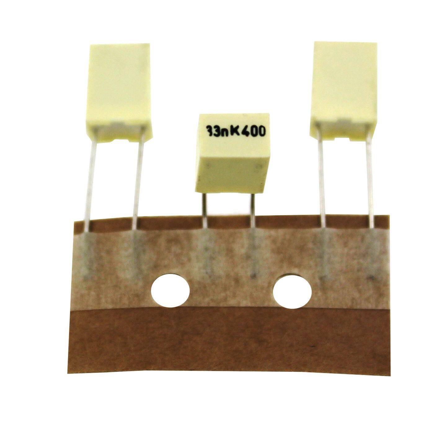 Arcotronics MKT Folien Kondensator | 0,033µF 400V DC I 2-Pin Anschluss I 2-Pin I 0,033uF, 33nF I Kondensator für Frequenzweichen von Lautsprechern oder zur Entstörung von elektrischen Geräten