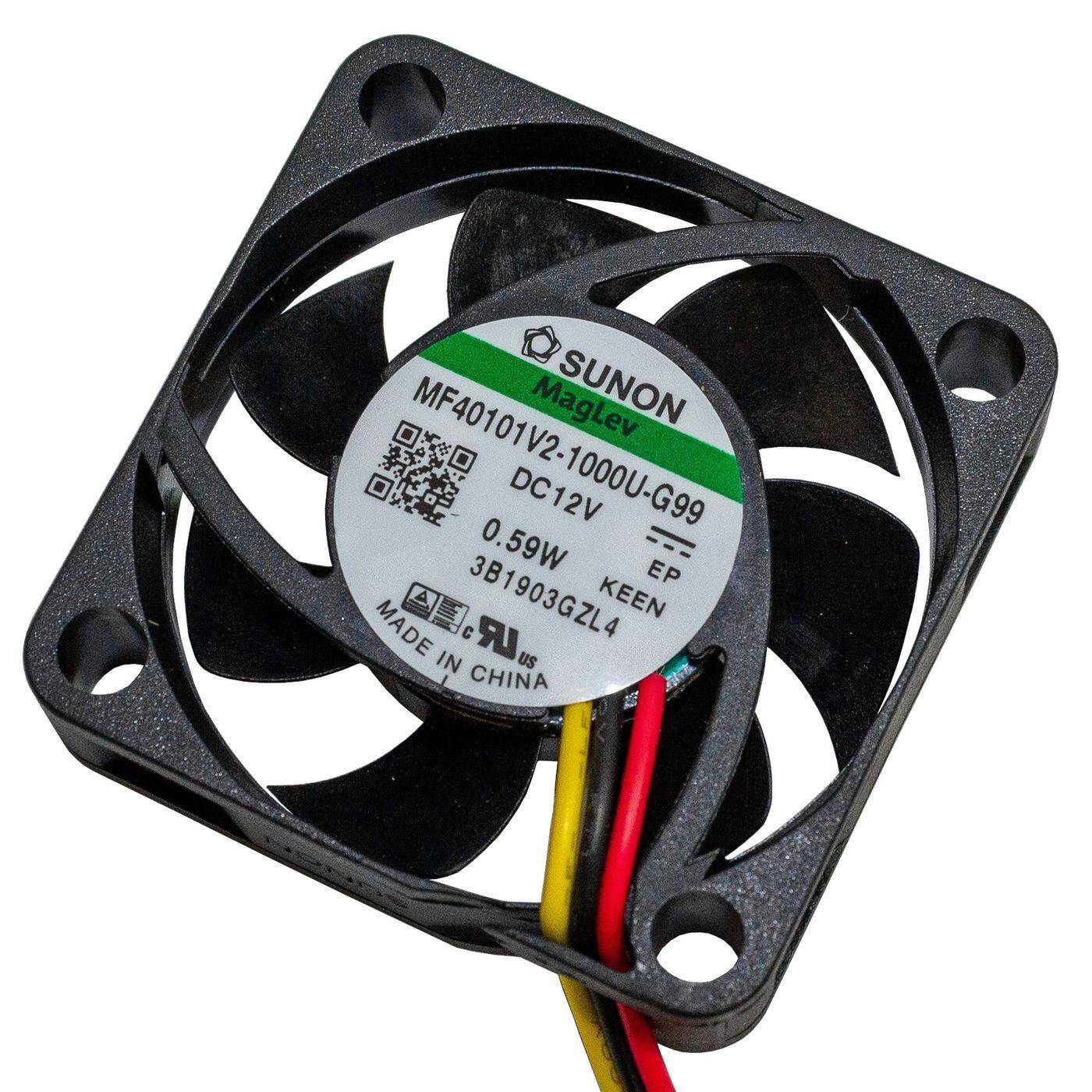 Fan 12V DC 0,48W 40x40x10mm 11,9m³/h 5800U/Min 11,9m³/h Sunon MF40101V21000UG99 Fan 12V DC 0,48W 40x40x10mm 11,9m³/h 5800U/Min 11,9m³/h Sunon MF40101V21000UG99