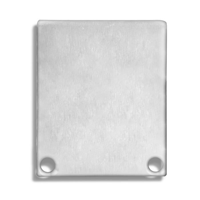 2x Endkappe E44 Aluminium für Profile PN4 PN5 mit Abdeckung C11 Silber