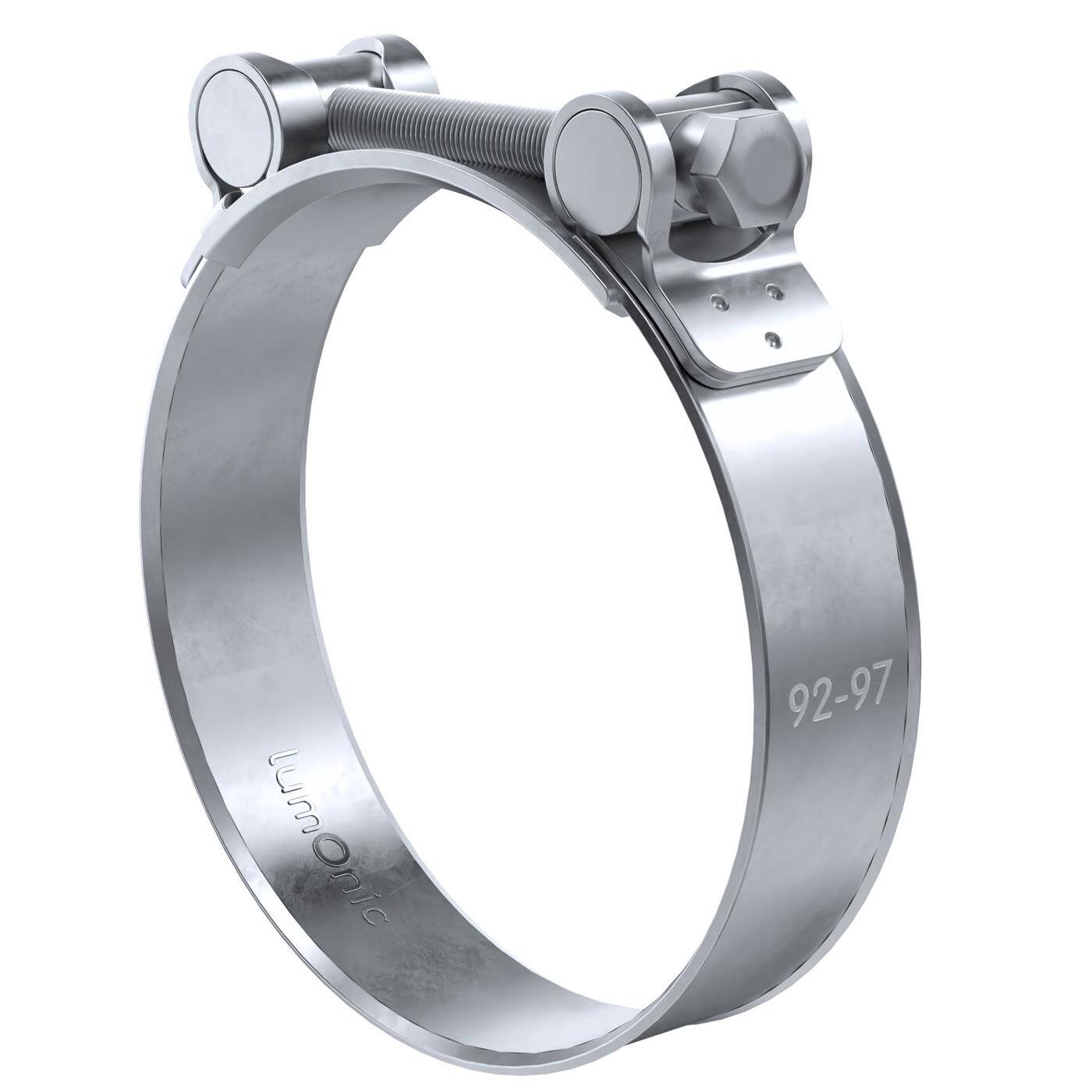 1x Lumonic Gelenkbolzenschelle 92-97mm  Auspuffschelle für Bau PKW LKW