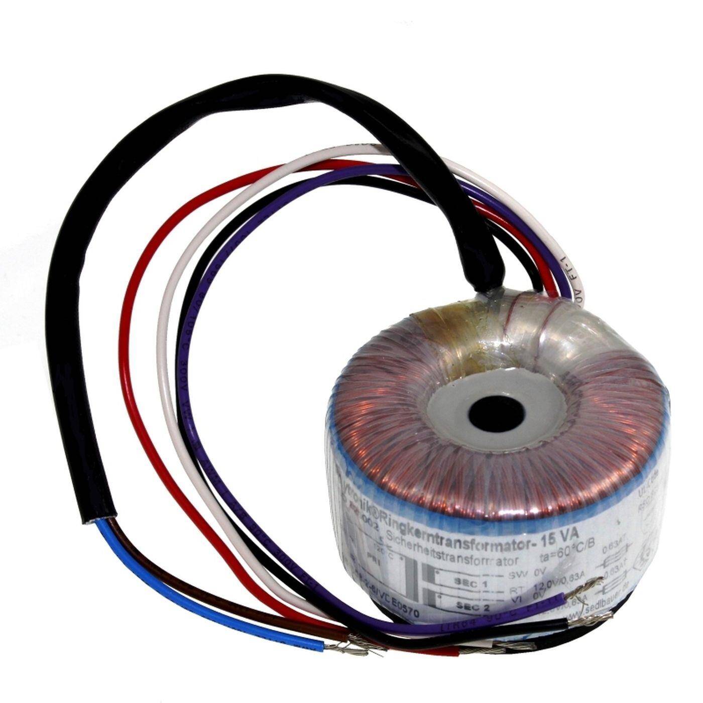 Toroidal transformer 15VA 230V 2x12V 24V Lumonic RSO-825002