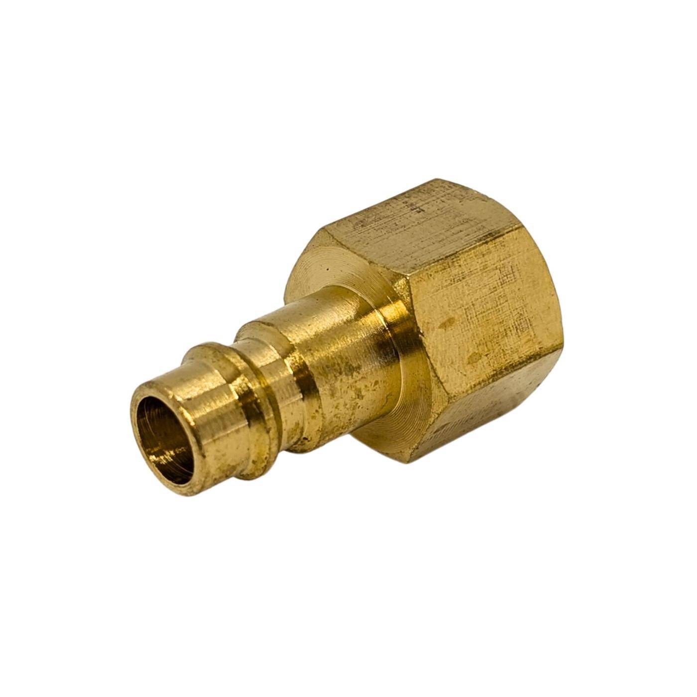 Coupling plug with internal thread 3/8" made of brass Compressed air coupling plug Quick coupling for workshops, businesses and DIY enthusiasts