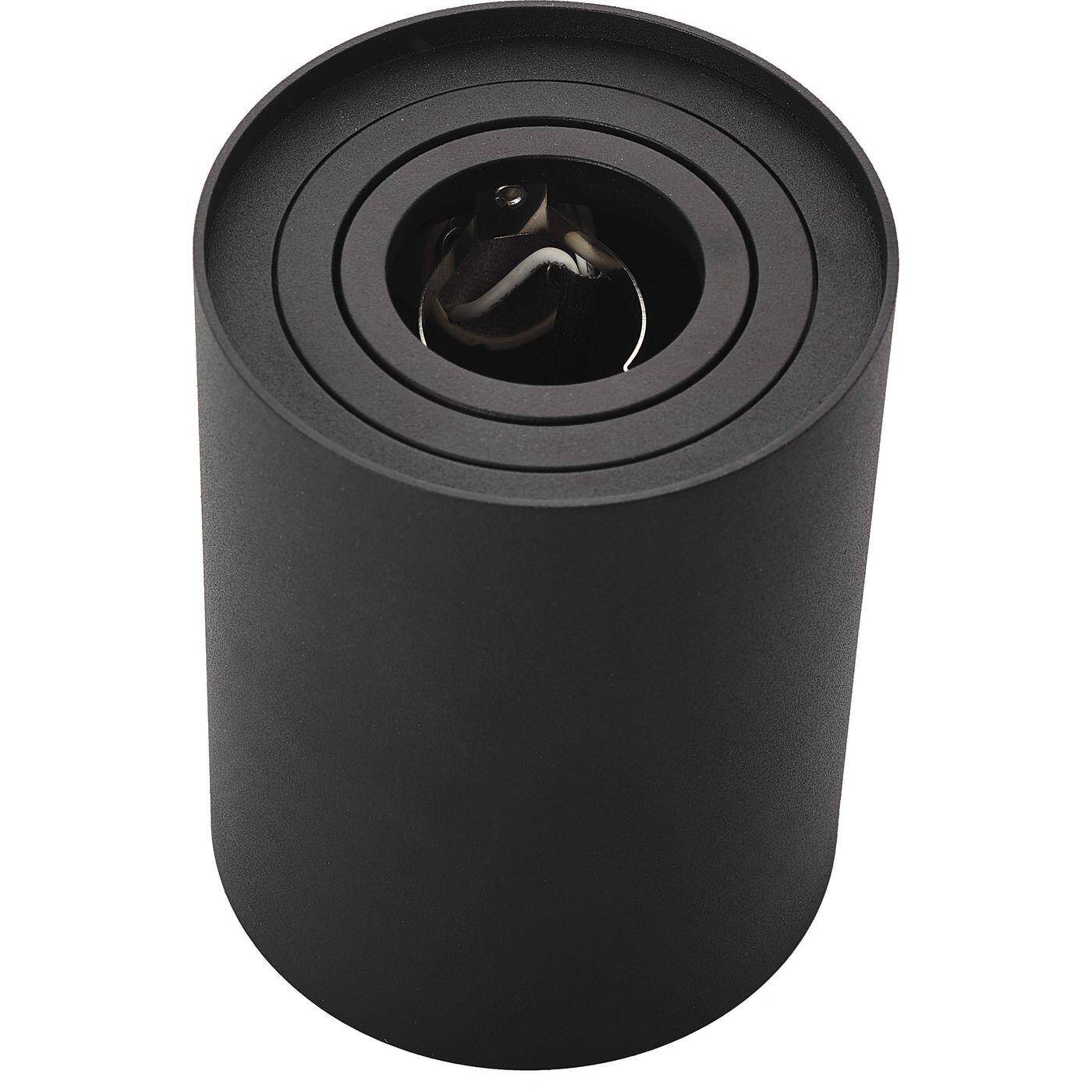 LED Aufbaurahmen Rund 94x125mm Schwarz Aluminium Schwenkbar Spot GU10 MR16