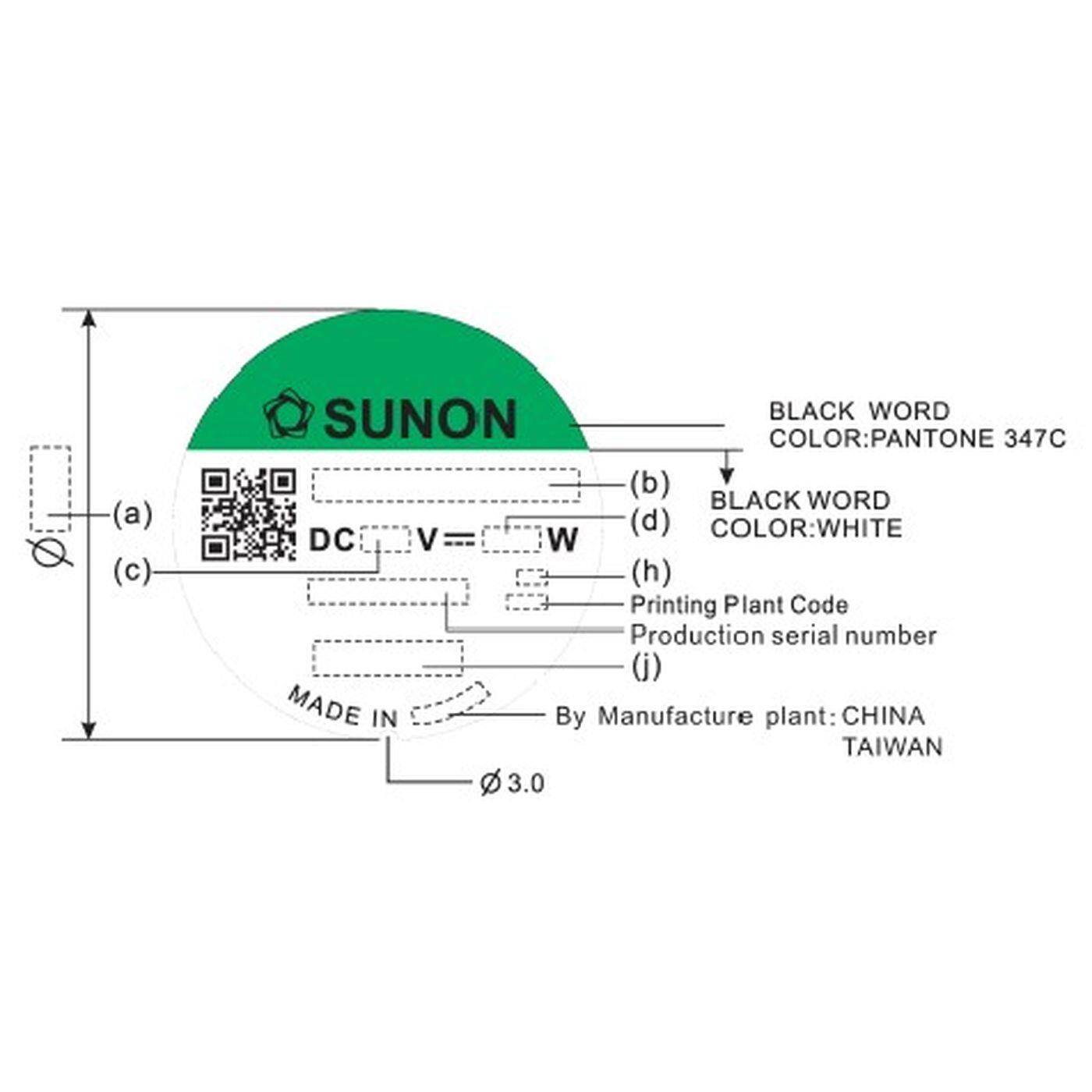 Lüfter 12V DC 1,24W 92x92x25mm 67,1m³/h 2400U/Min 67,1m³/h Sunon EE92251S31000U999