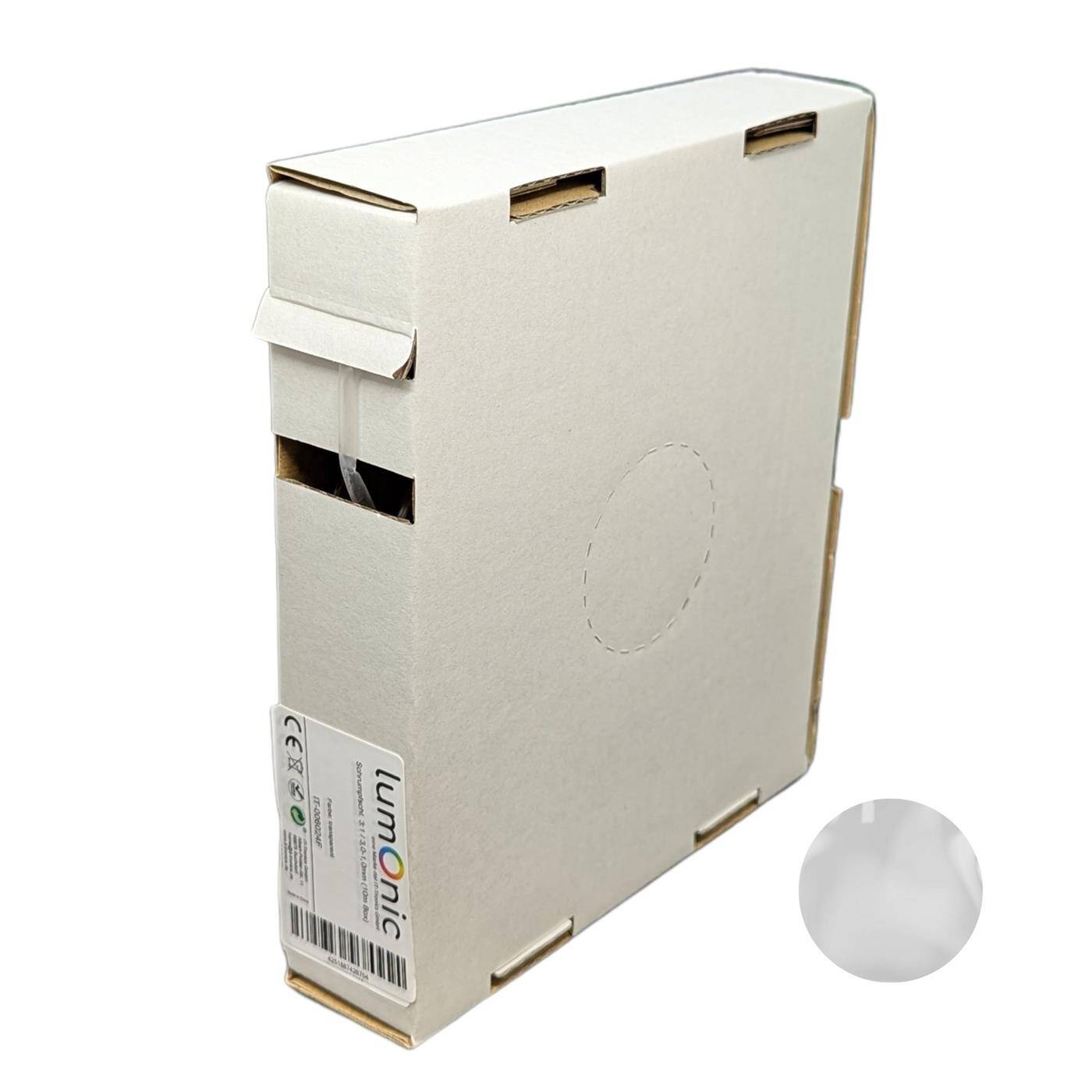 10m Heat shrink tubing Box 3:1 3 -> 1mm Transparent Flexible