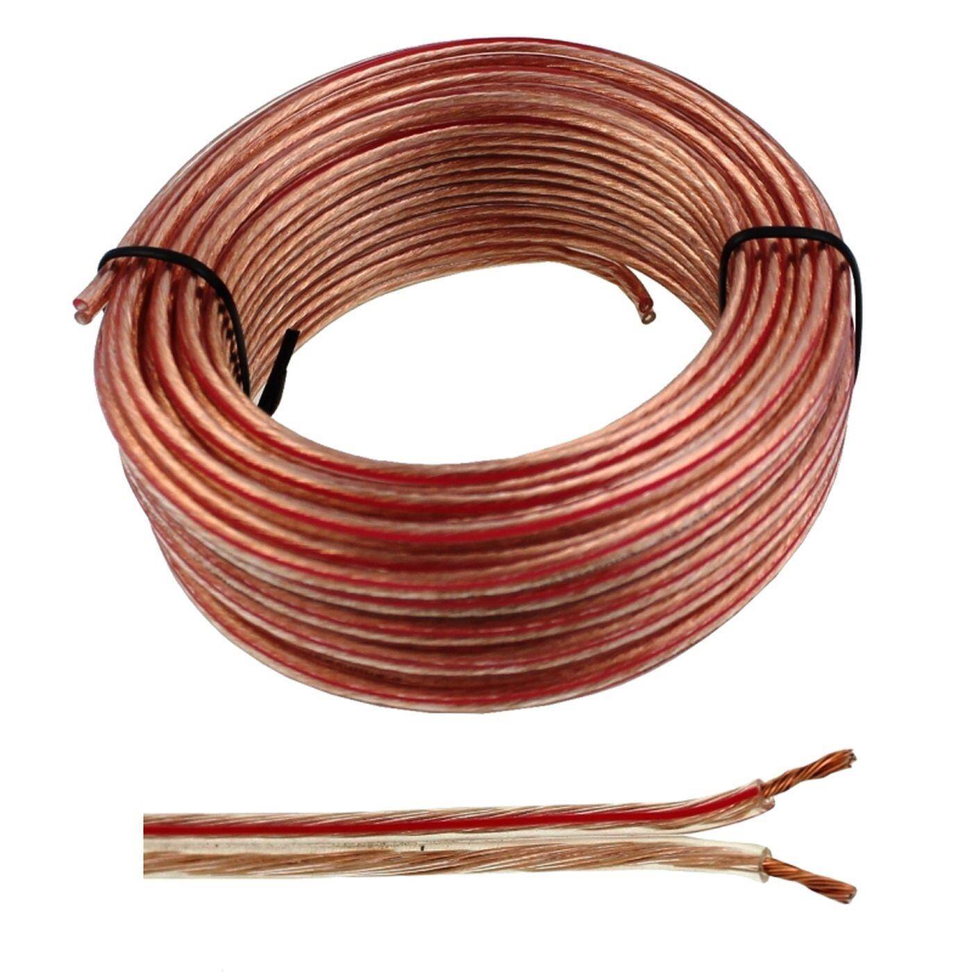 10m Lautsprecherkabel 2x 0,5mm² Transparent Audiokabel Boxenkabel 10m Lautsprecherkabel 2x 0,5mm² Transparent Audiokabel Boxenkabel