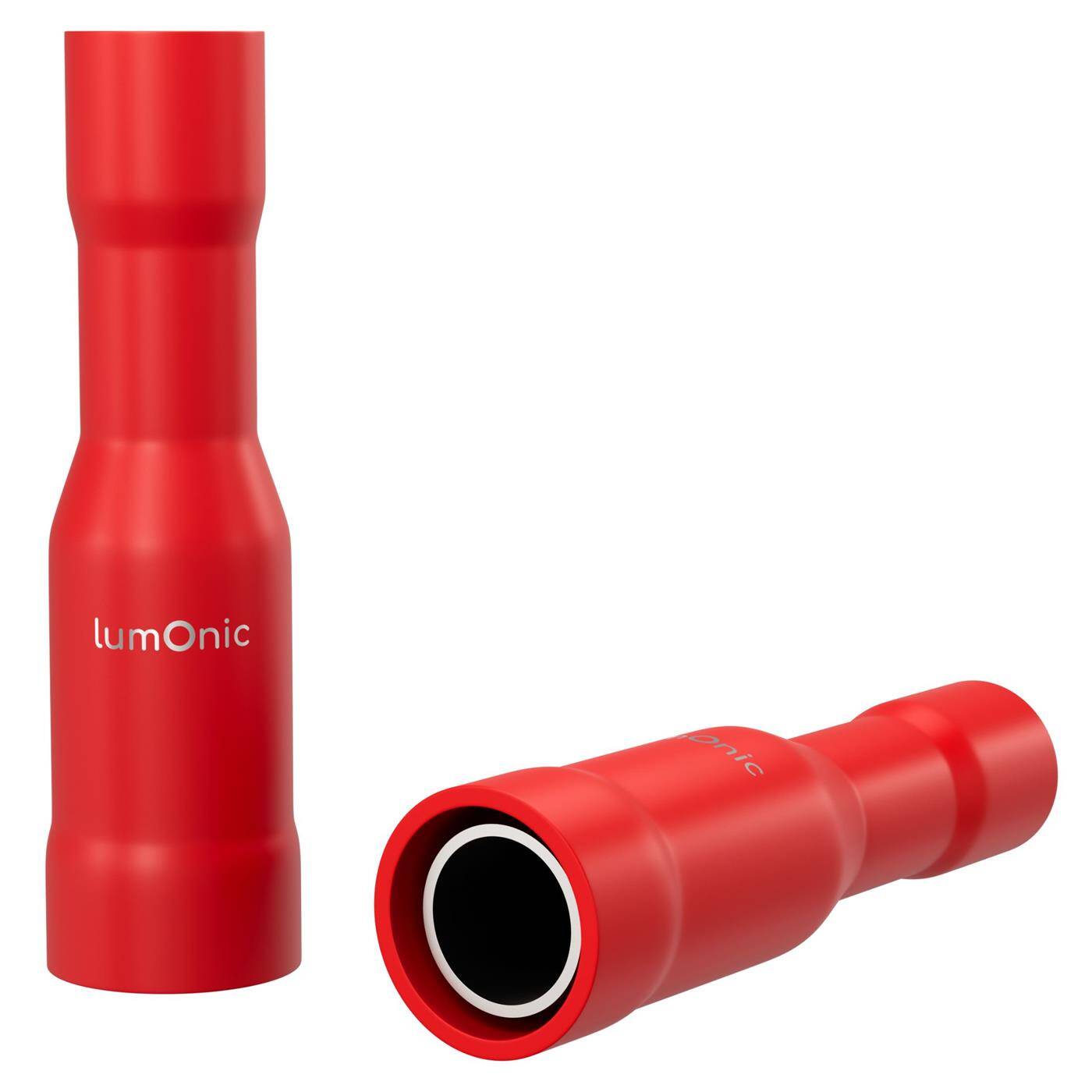 25x Rundsteckhülse vollisoliert 0,5-1,5mm² Stiftdurchmesser 4mm Rot für Rundstecker Messing verzinnt