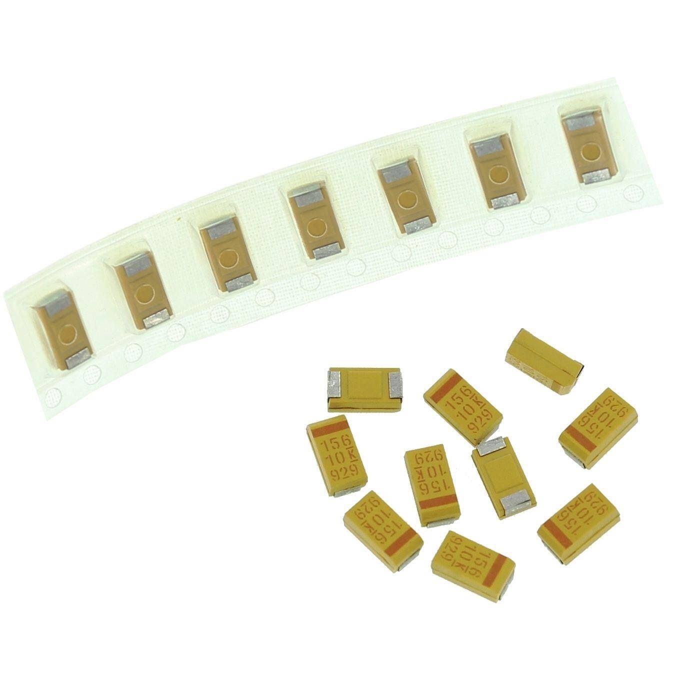 Tantal Kondensator SMD C 15µF 10V 125°C 6x3,2mm Kemet T491C156M010AS 15uF