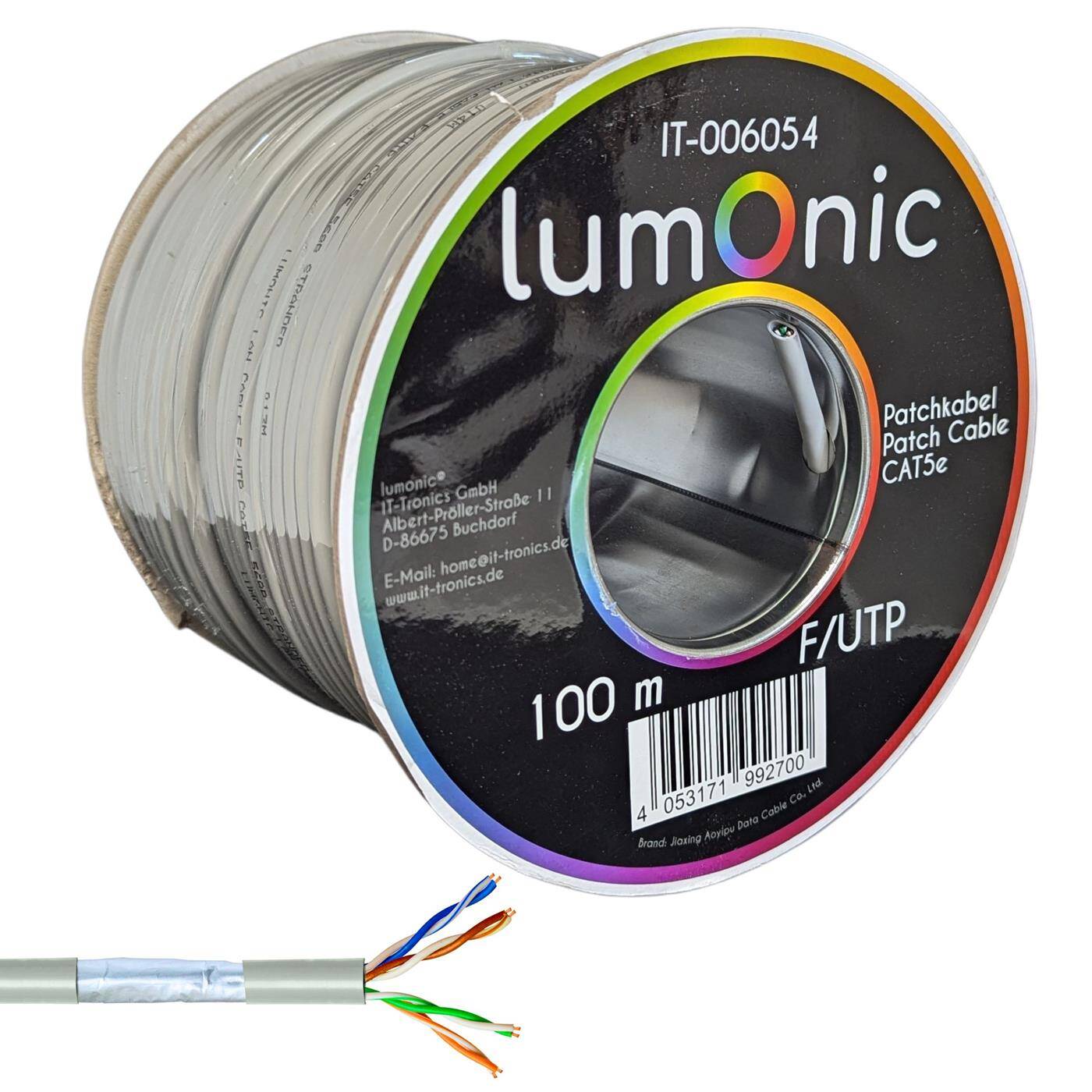 100m Netzwerkkabel Patchkabel CAT5e F/UTP Ethernet Kabel LAN Kabel CAT.5e