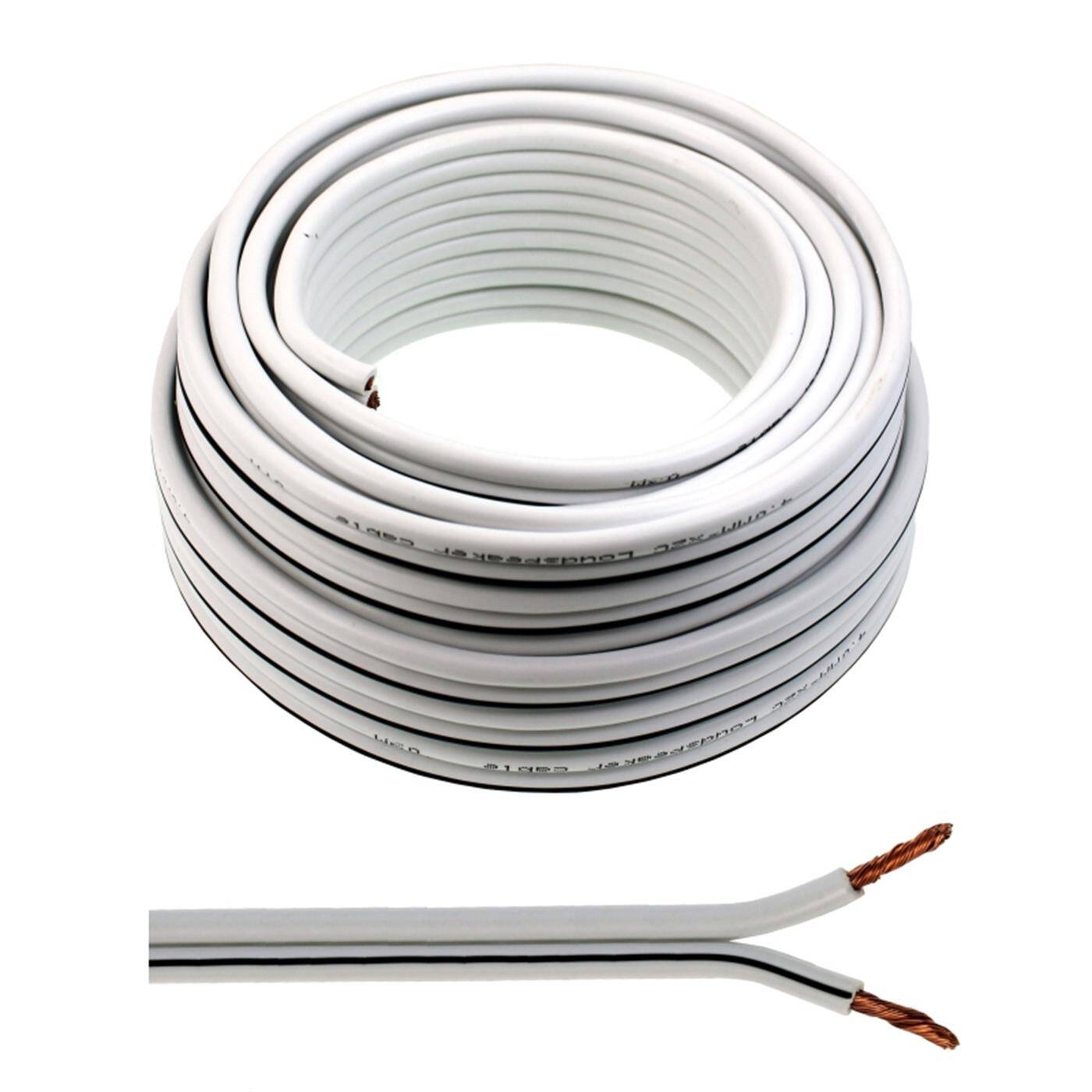 10m Lautsprecherkabel 2x 4mm² Weiß Audiokabel Boxenkabel 10m Lautsprecherkabel 2x 4mm² Weiß Audiokabel Boxenkabel