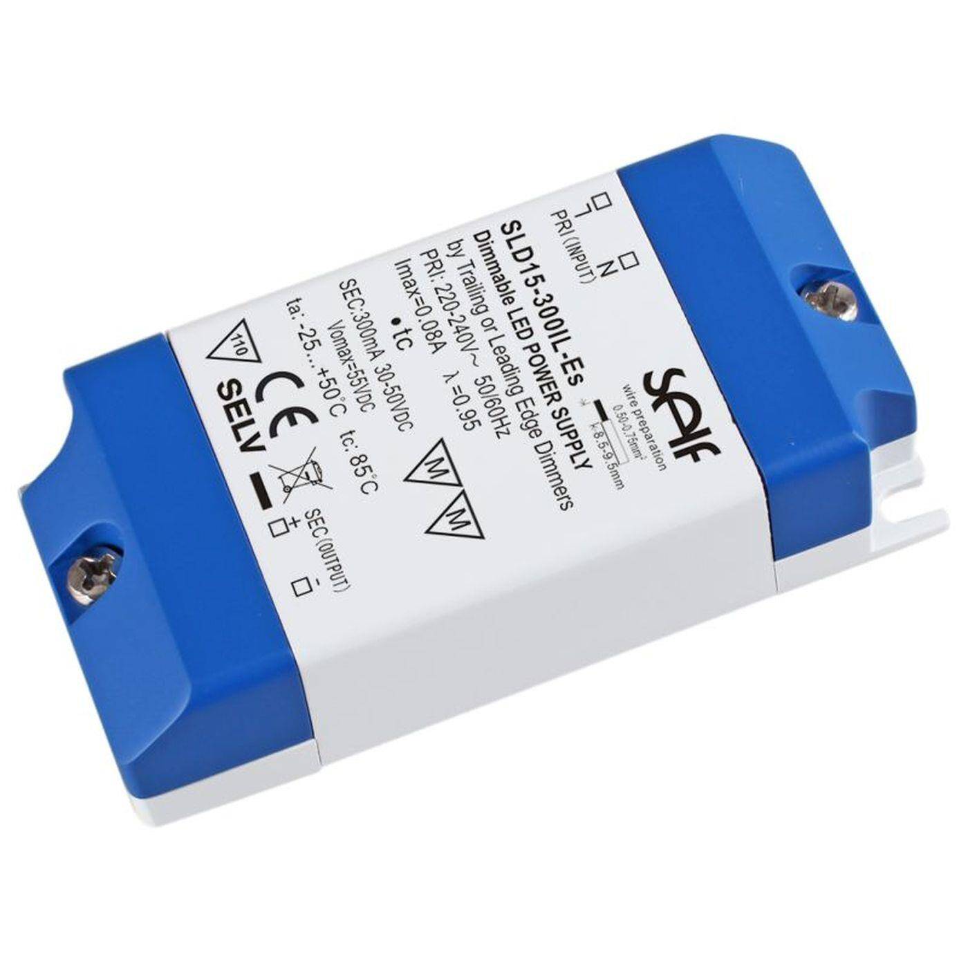 SLD15-500IL-ES 15W 500mA 17...30VDC Constant current LED power supply Driver Transformer Triac Dimmable SLD15-500IL-ES 15W 500mA 17...30VDC Constant current LED power supply Driver Transformer Triac Dimmable
