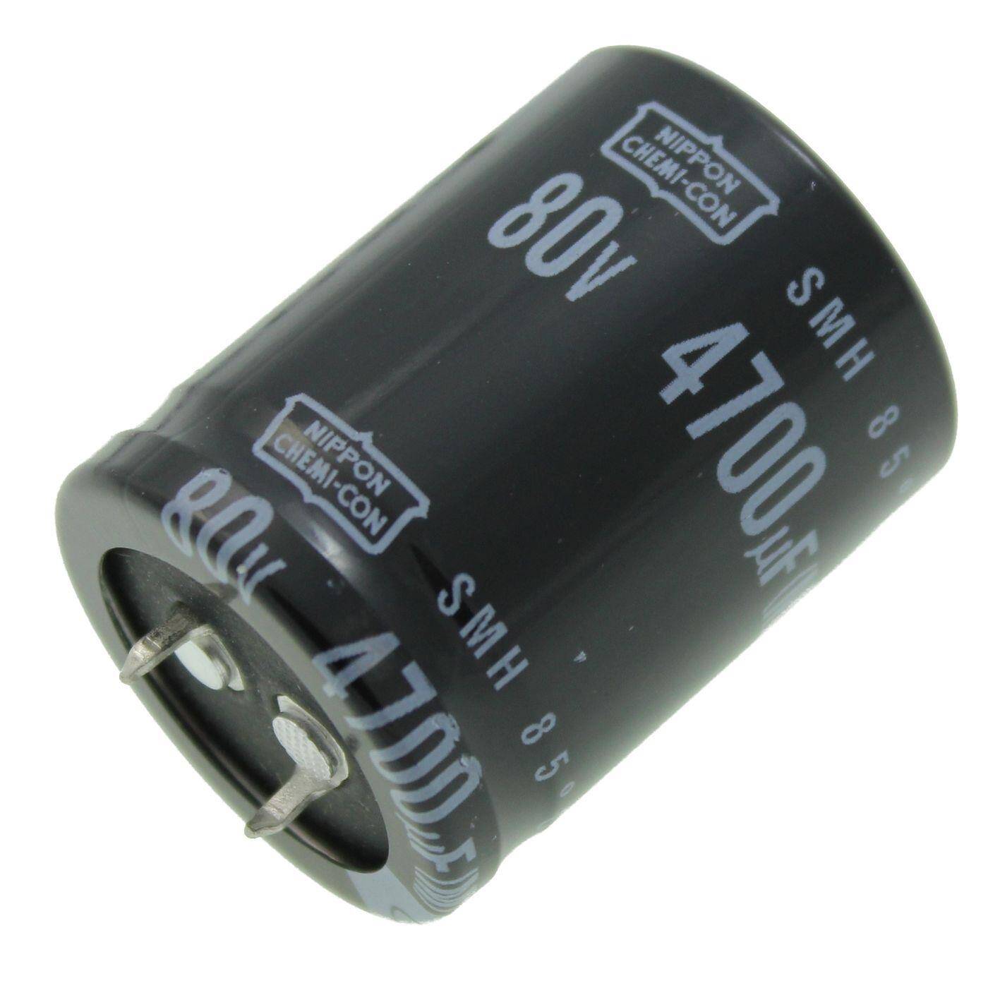 Snap-In Elko Kondensator 4700µF 80V | Elektrolytkondensator bis zu einer Temperatur von 85°C | 30x40mm | 4700uF ESMH800VSN472MR40S United Chemi-Con