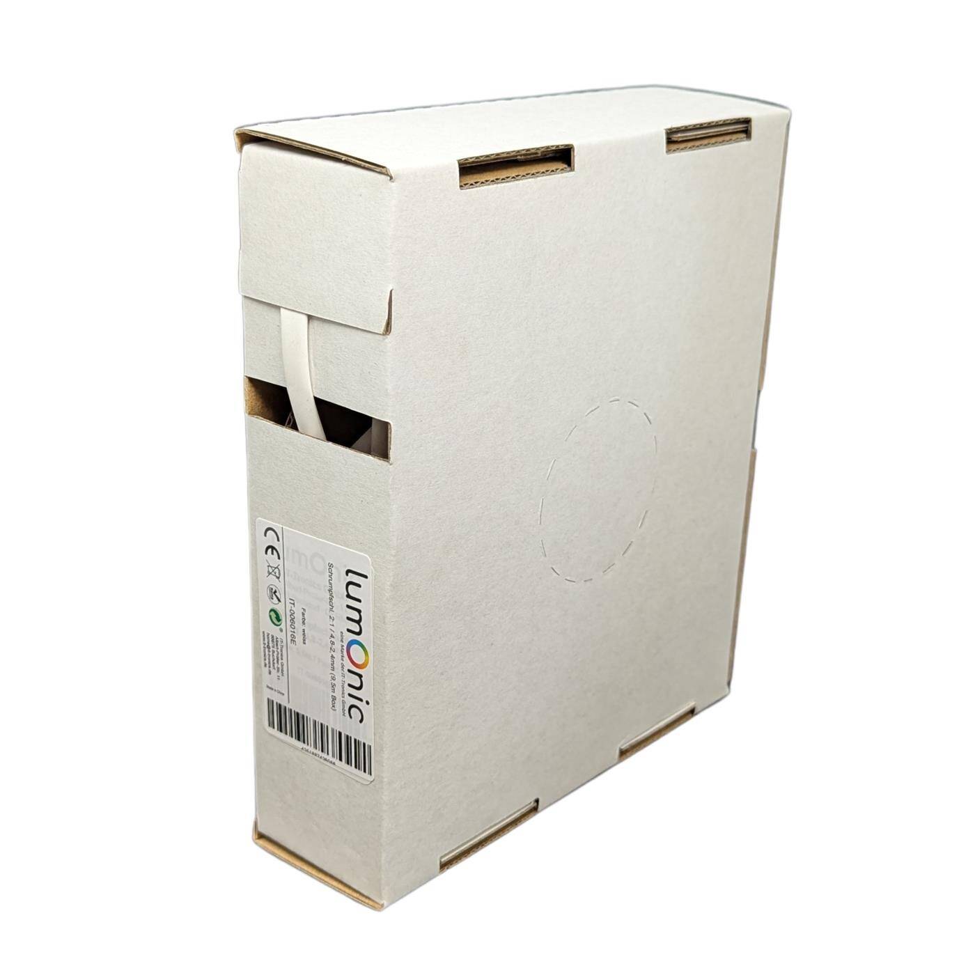 9,5m Heat shrink tubing Box 2:1 4,8 -> 2,4mm White