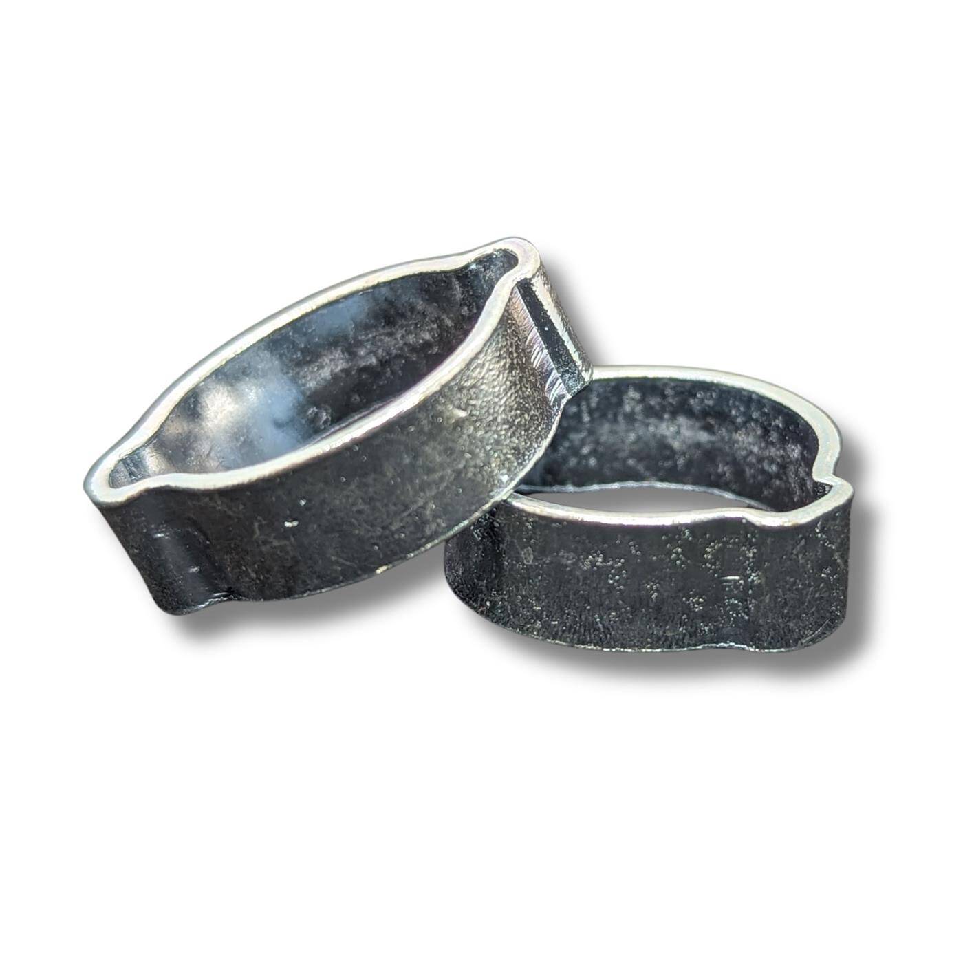2x 2-Ohr-Schelle 17-20mm Stahl Verzinkt Zweiohrschelle Schlauchschelle für Druckluft, Rohrsysteme, Garten, KFZ