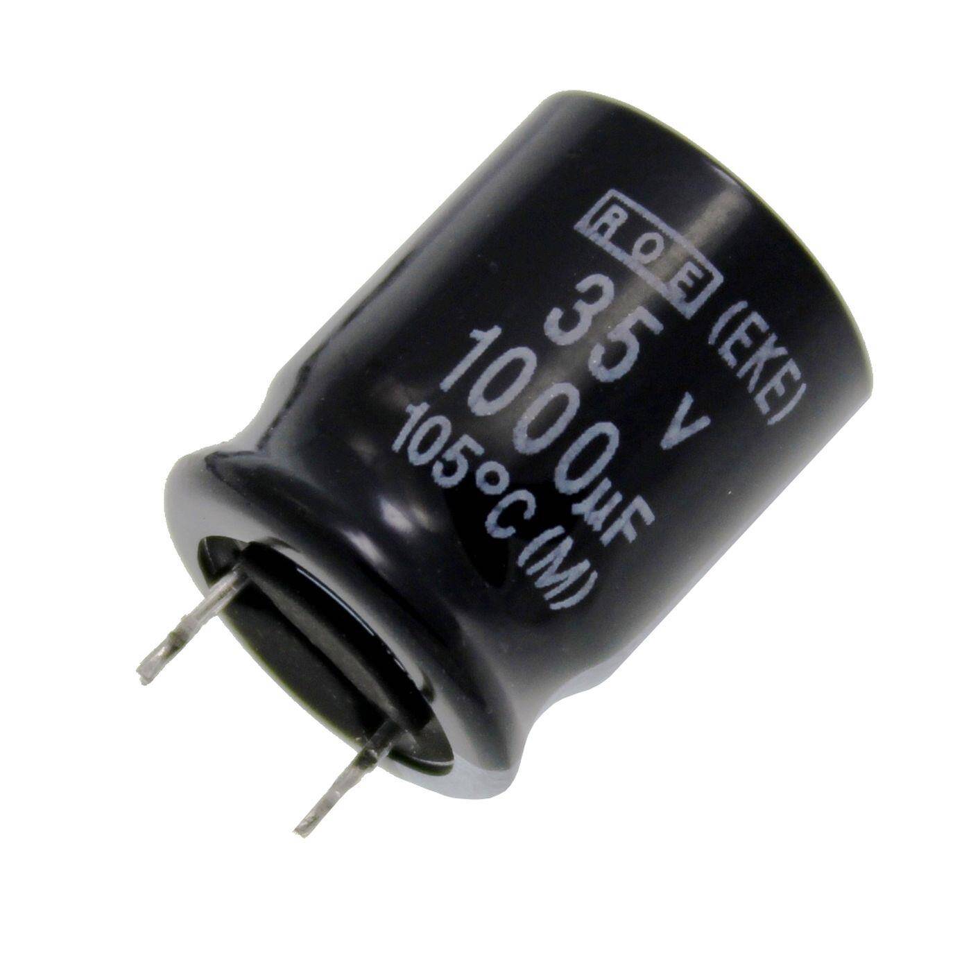 Elko Kondensator Radial 1000µF 35V | Elektrolytkondensator bis zu einer Temperatur von 105°C | 16x20mm | 1000uF EKE06JE410F00K Vishay