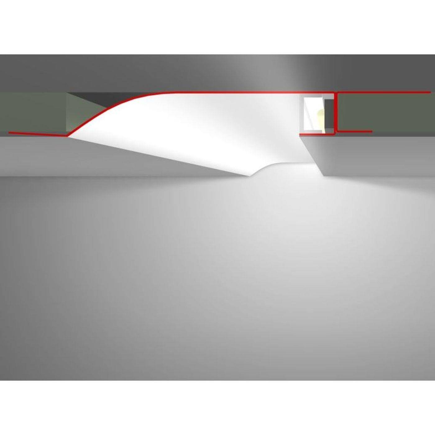 2m LED Drywall profile R10-F with reflector viewing leg for Plasterboard Steel Zinc sheet 2m LED Drywall profile R10-F with reflector viewing leg for Plasterboard Steel Zinc sheet