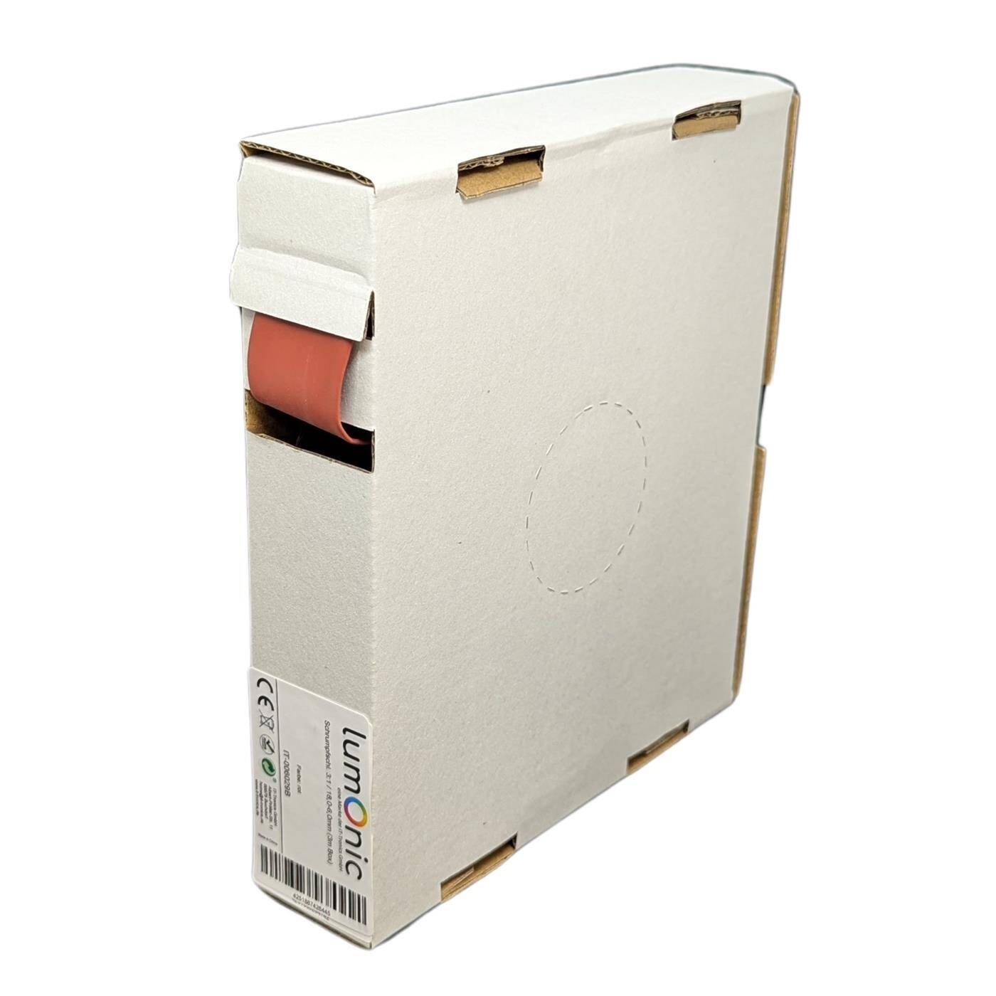 3m Schrumpfschlauch Box 3:1 18 -> 6mm Rot Flexibel