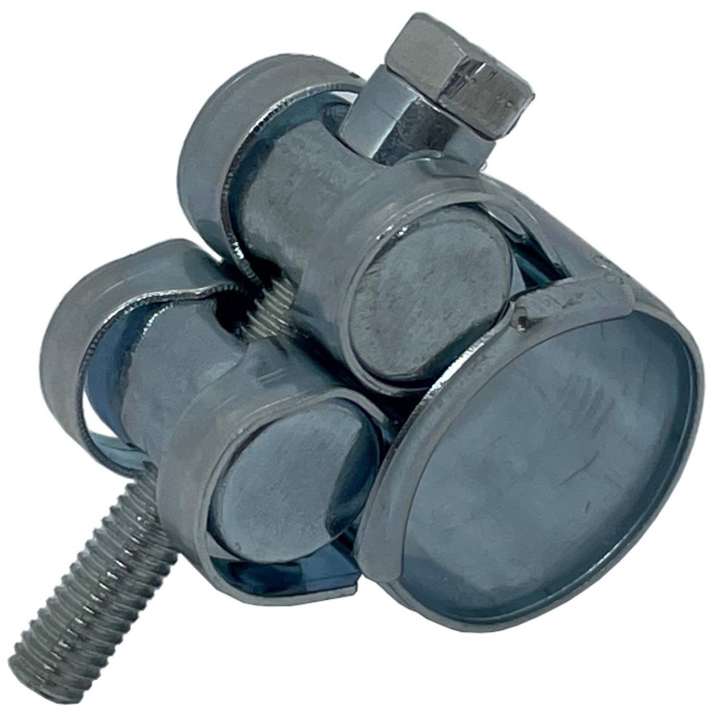 4x Lumonic Hinge pin clamp Stainless steel 20-22mm V2A Exhaust clamp for construction cars trucks