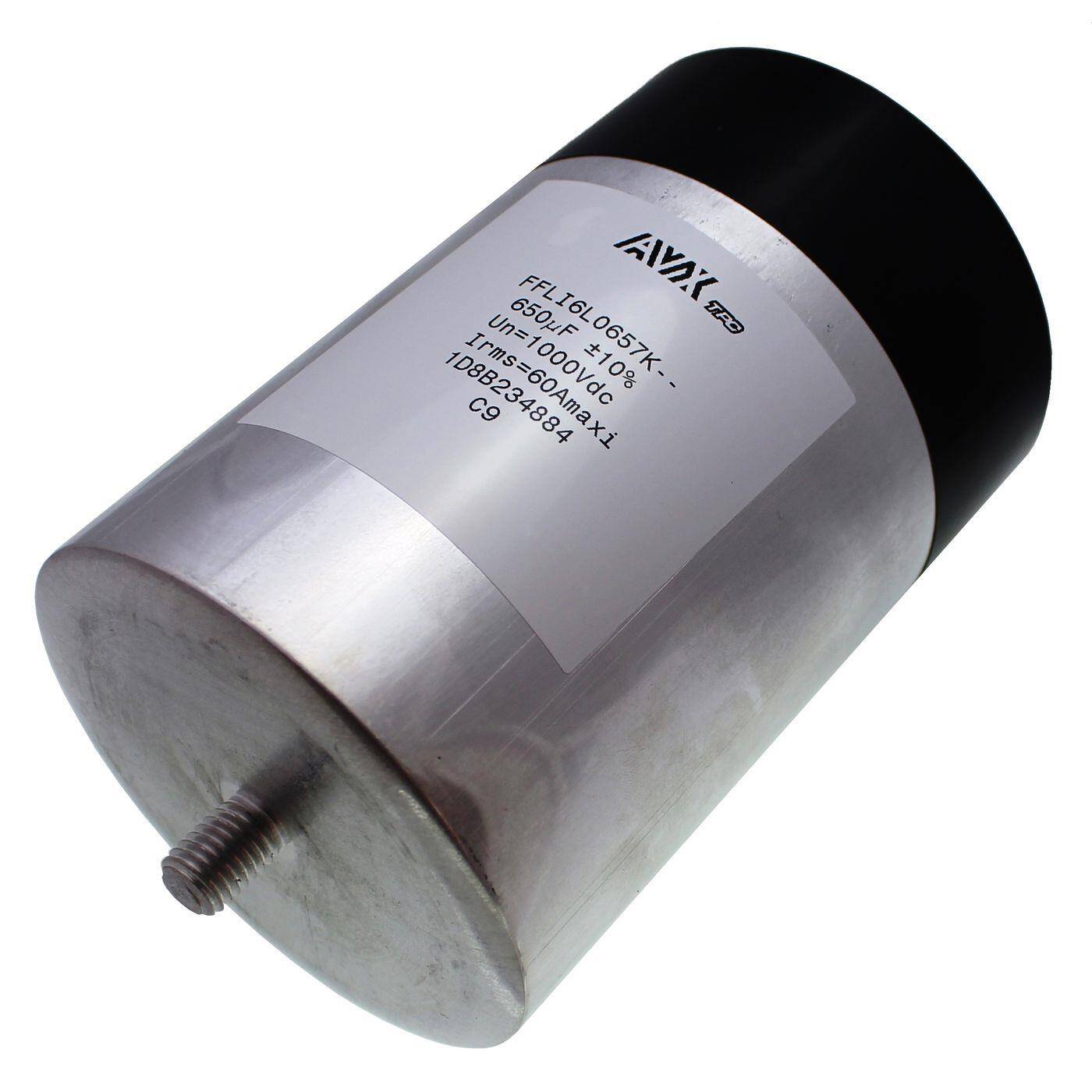 AVX  Foil Capacitor | 650µF 1000V DC I 2-Pin Connection I Screw Connection I 650uF, 650000nF I Capacitor for crossover networks of loudspeakers or for interference suppression of electrical devices
