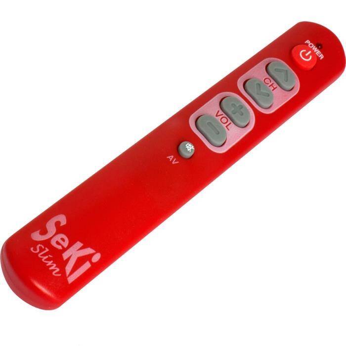 Universal Remote control SeKi Slim Red Able to learn for seniors + children Universal Remote control SeKi Slim Red Able to learn for seniors + children